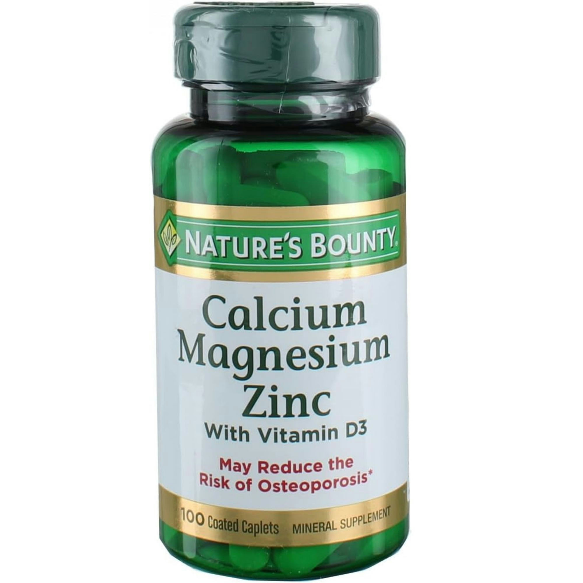Nature's Bounty Calcium, Magnesium, & Zinc Dietary Supplement