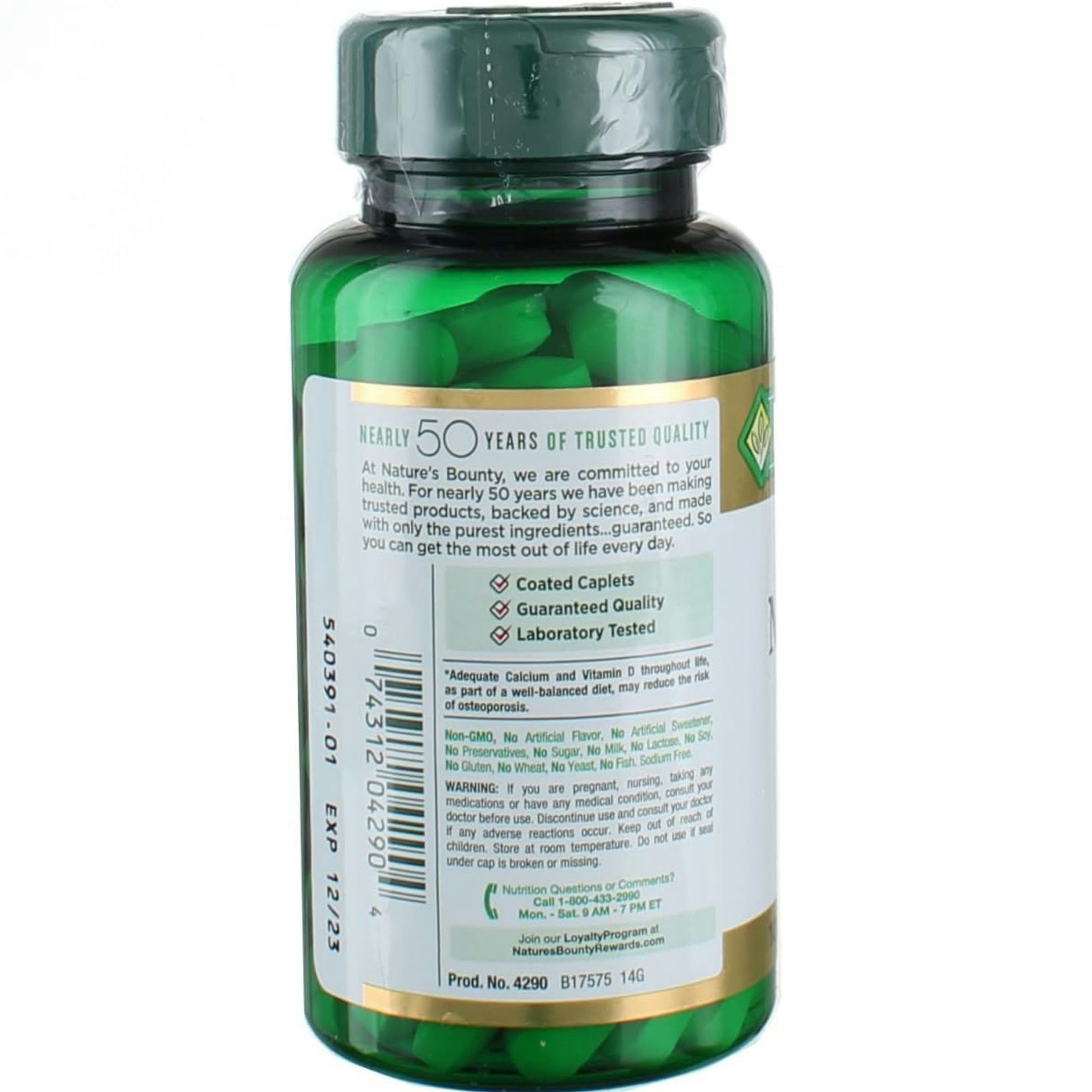 Nature's Bounty Calcium, Magnesium, & Zinc Dietary Supplement