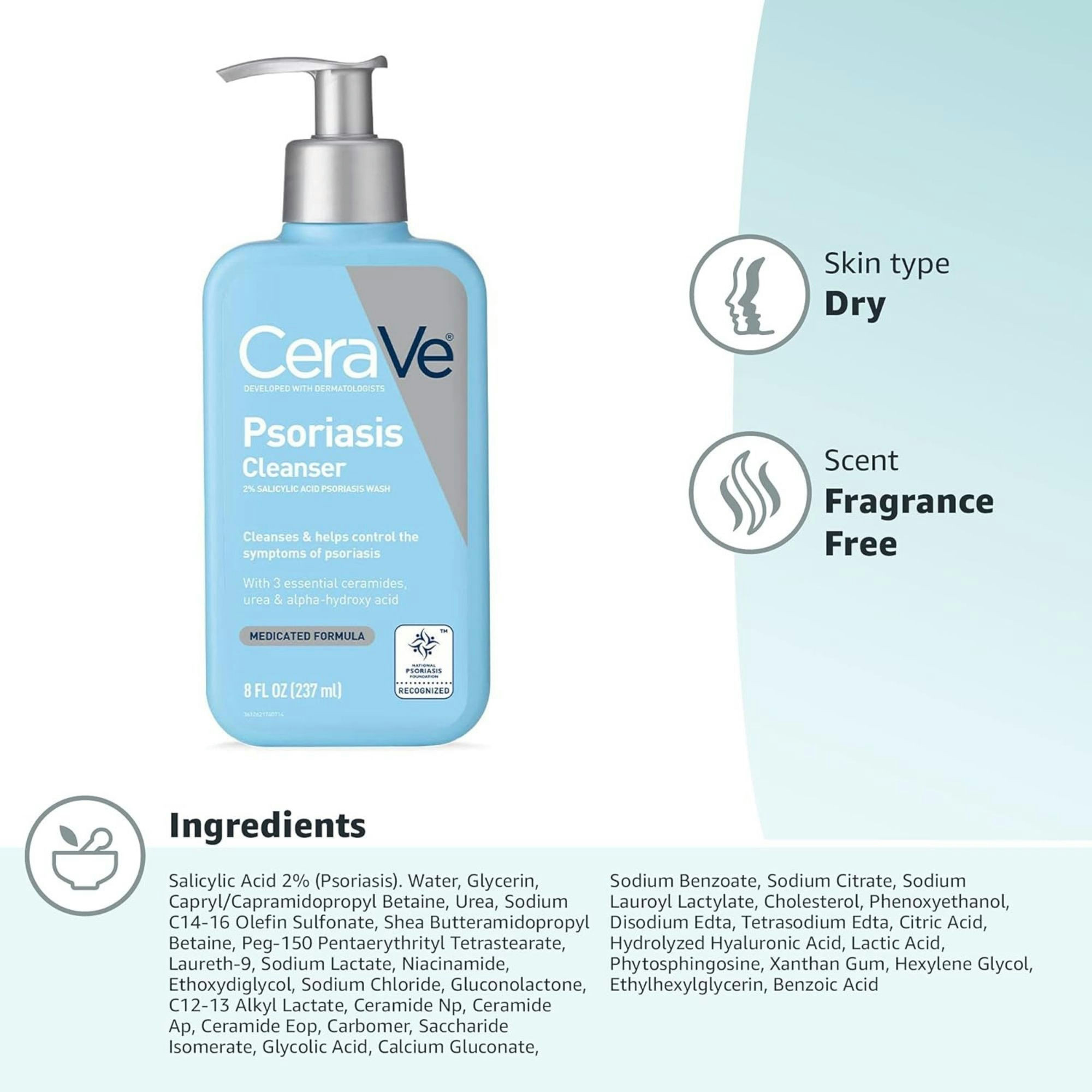 CeraVe Psoriasis Cleanser with Salicylic Acid