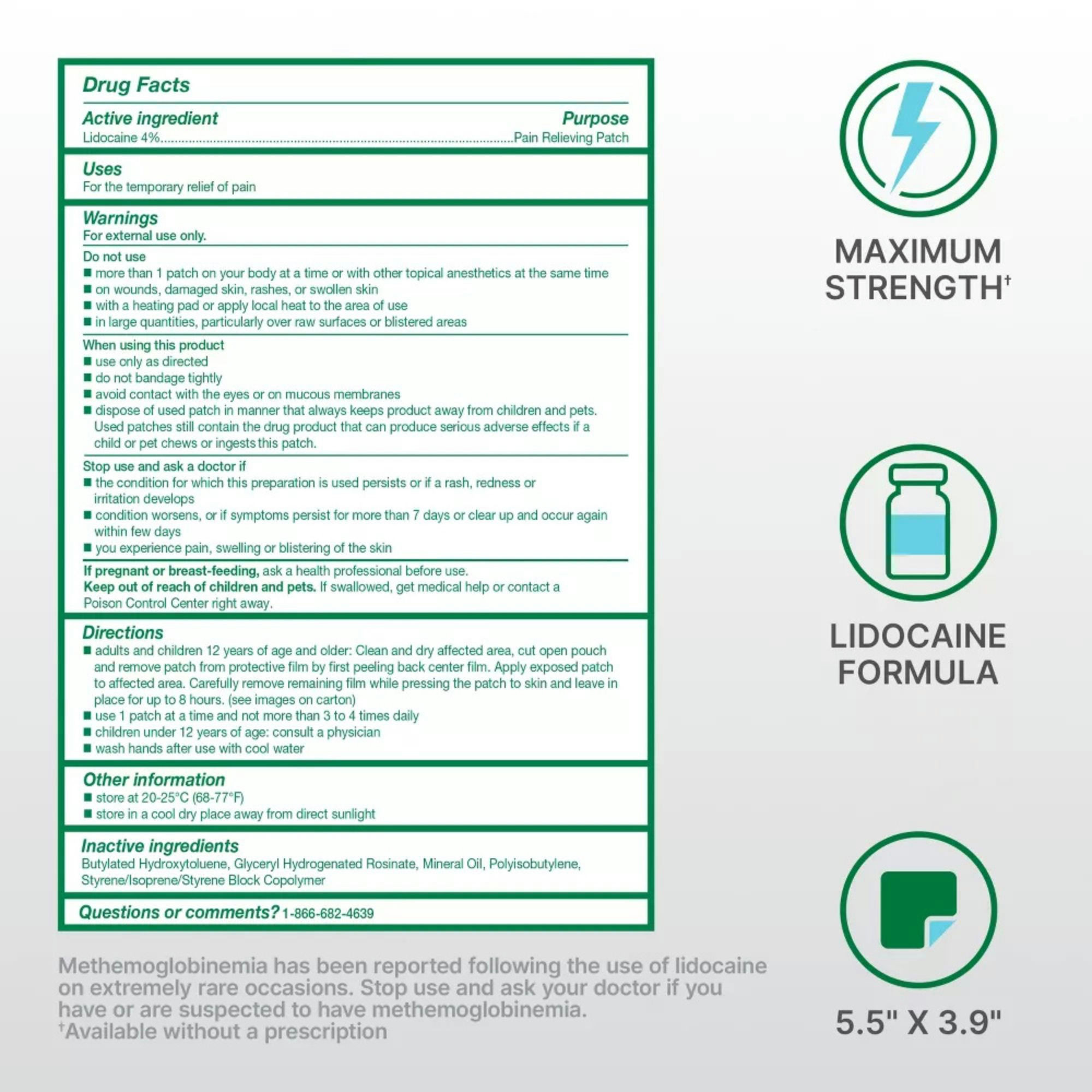 Biofreeze UltraFlex Lidocaine Pain Relieving Patches