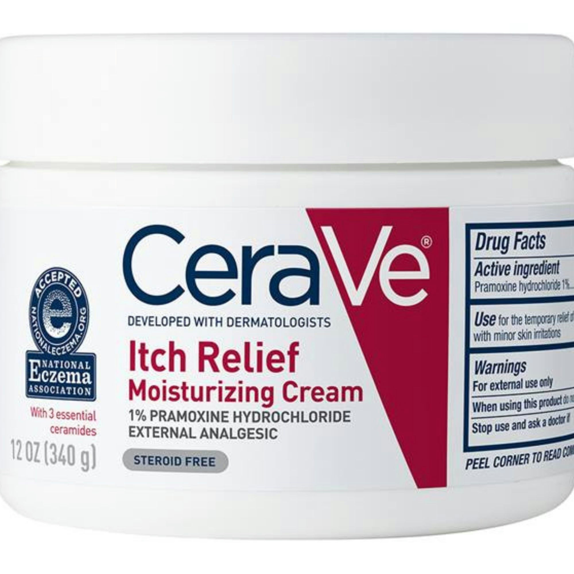 CeraVe Itch Relief Moisturizing Cream with Pramoxine Hydrochloride