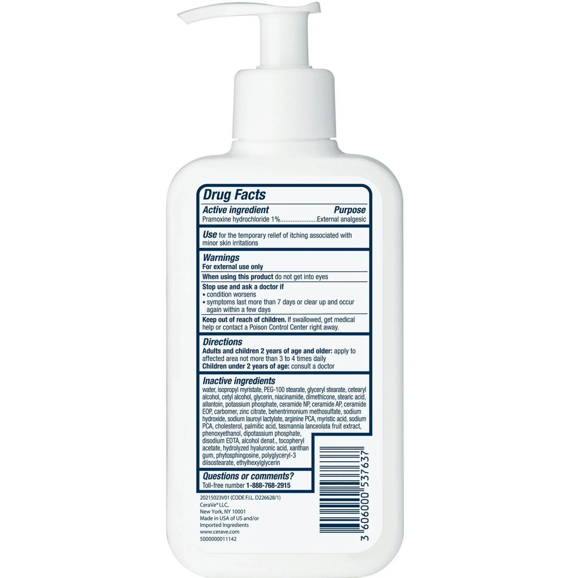 CeraVe Itch Relief Moisturizing Lotion with Pramoxine Hydrochloride