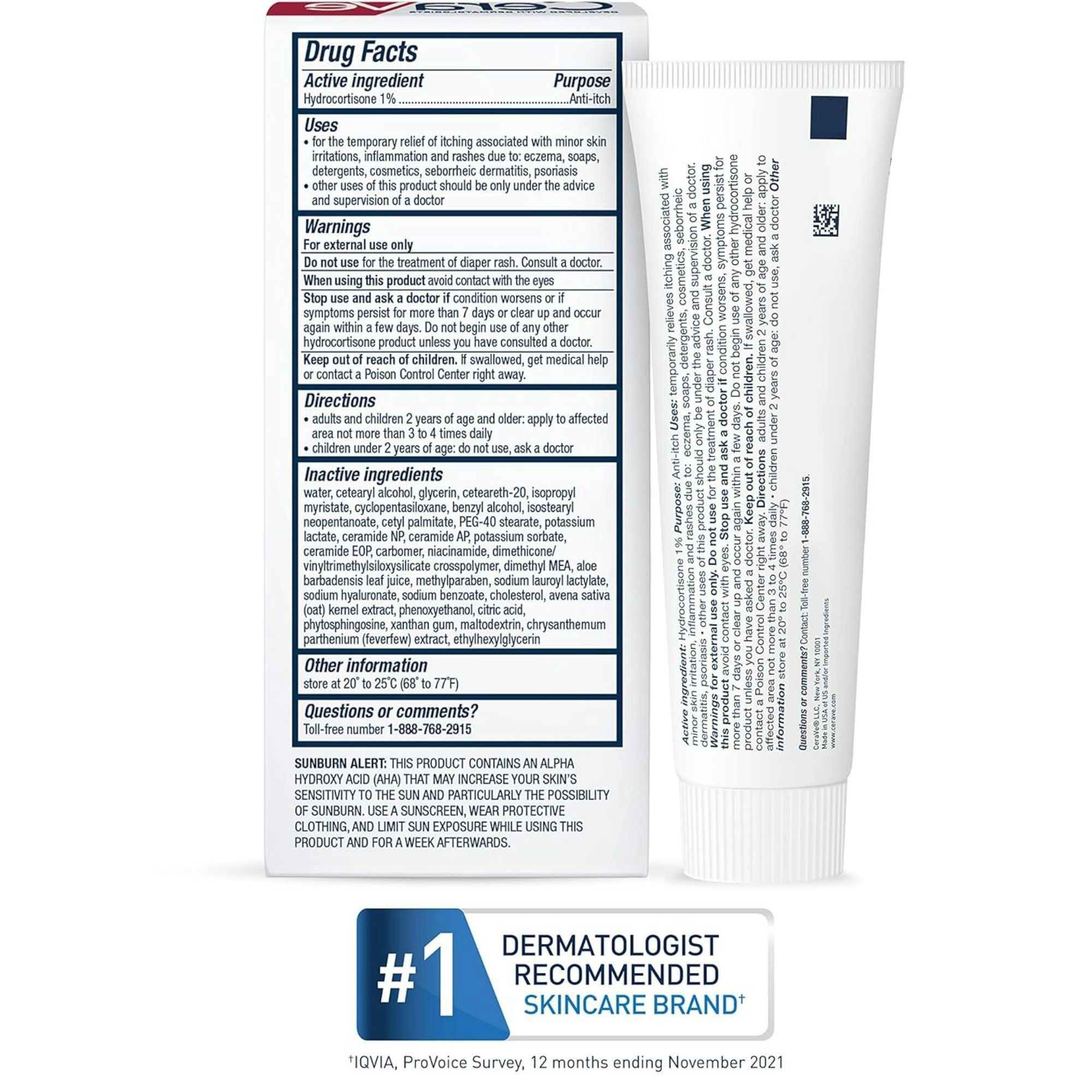 CeraVe Maximum Strength 1% Hydrocortisone Anti-Itch Cream
