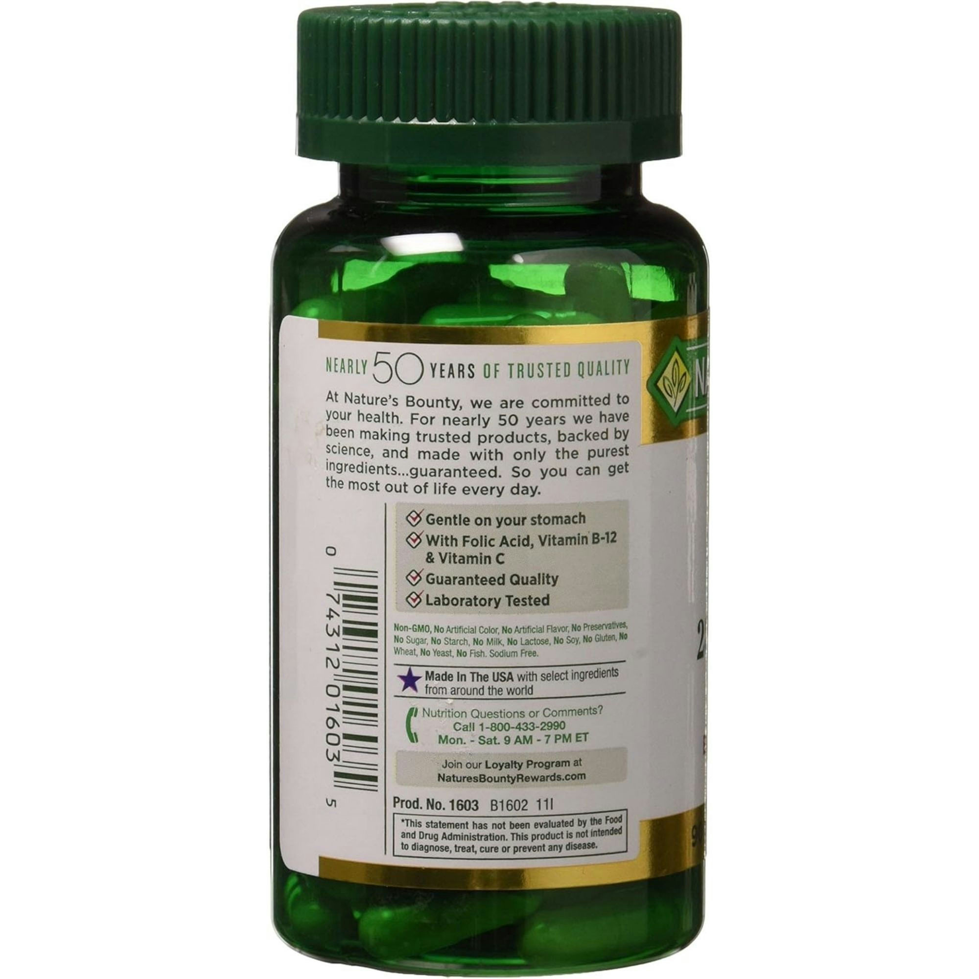 Nature's Bounty Gentle Iron Mineral Supplement, 28 mg