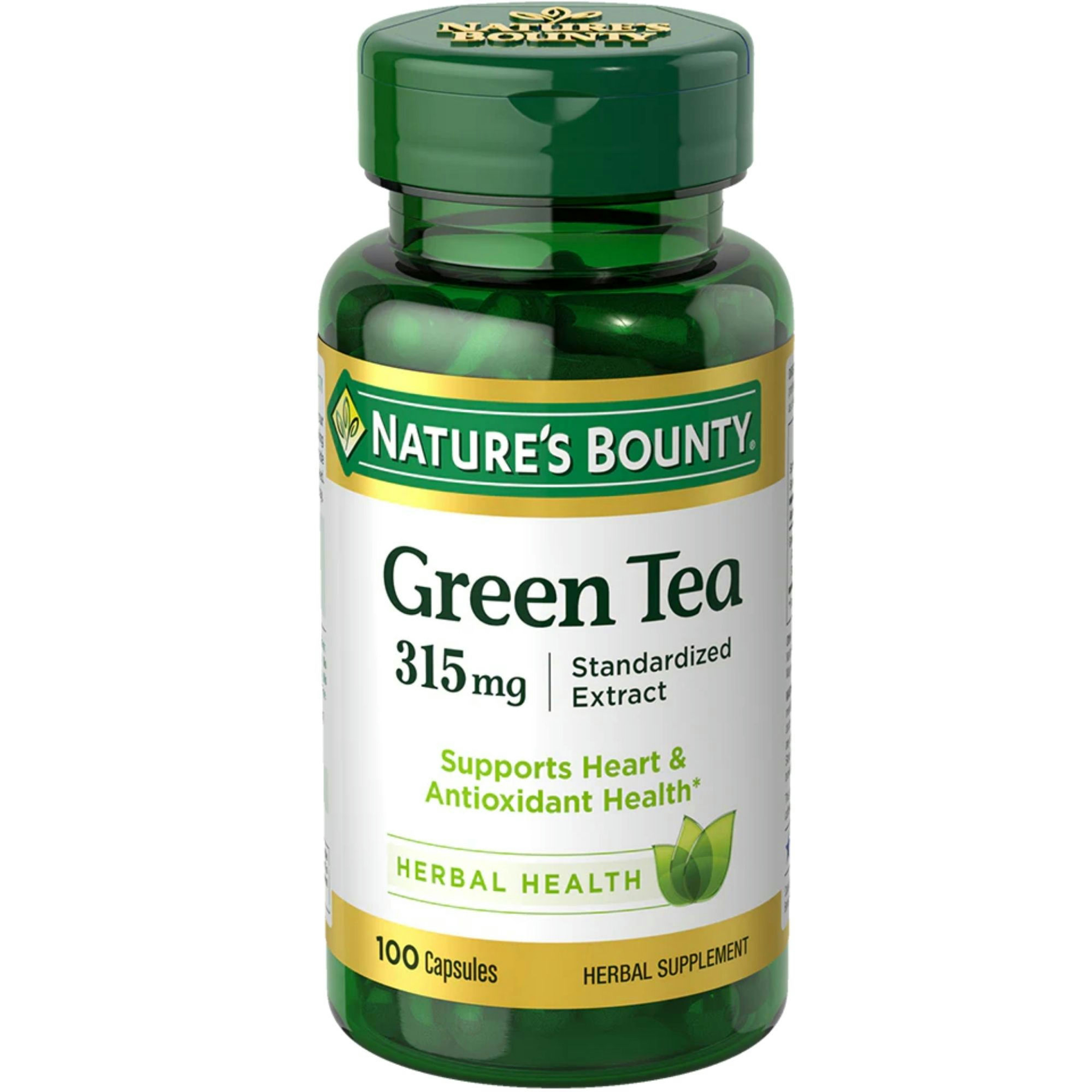 Nature's Bounty Green Tea Extract Herbal Supplement, 315 mg
