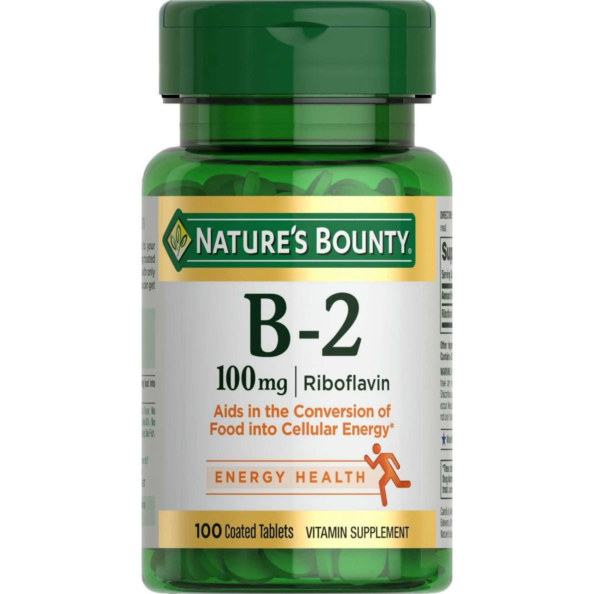 Nature's Bounty Vitamin B-2 Dietary Supplement, 100 mg
