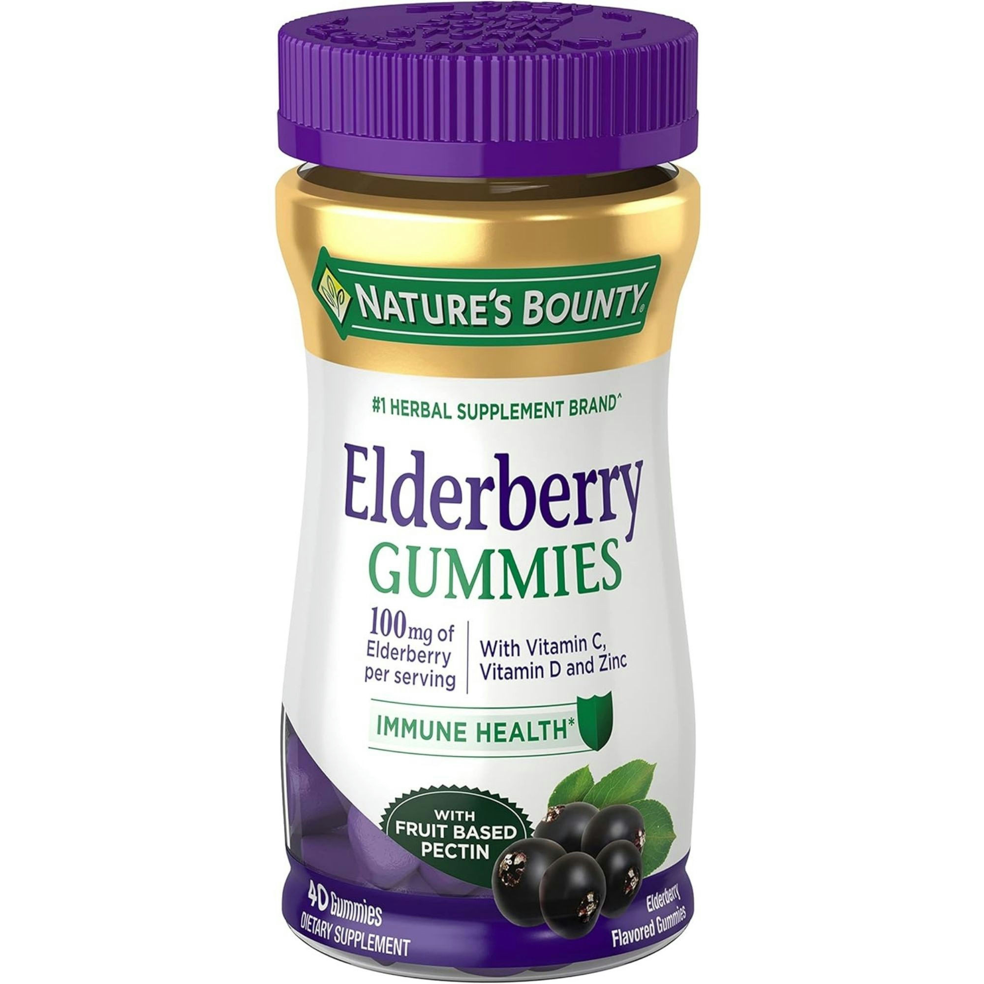 Nature's Bounty Immune Health Elderberry Gummies Dietary Supplement