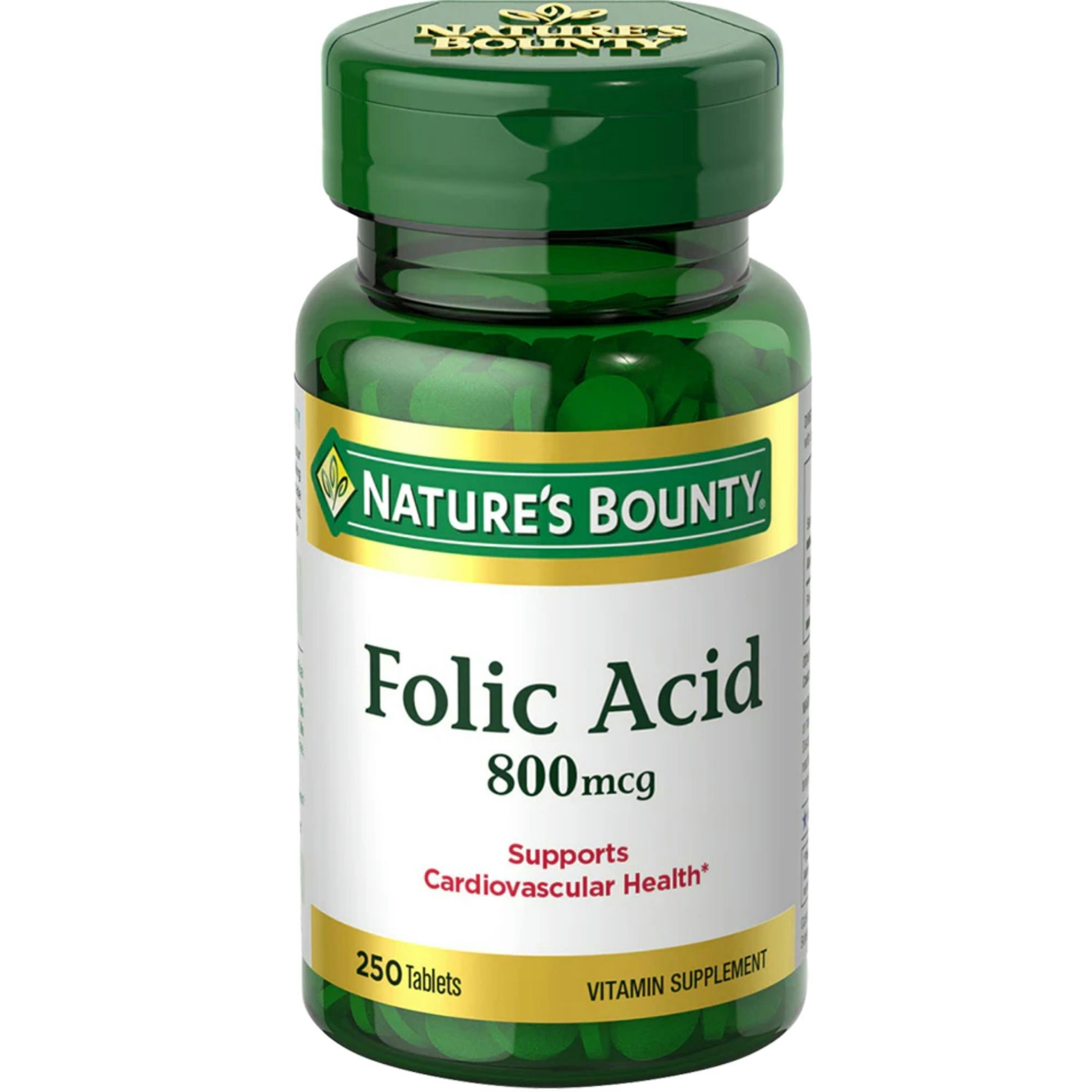 Nature's Bounty Folic Acid Vitamin Supplement, 0.85 mg
