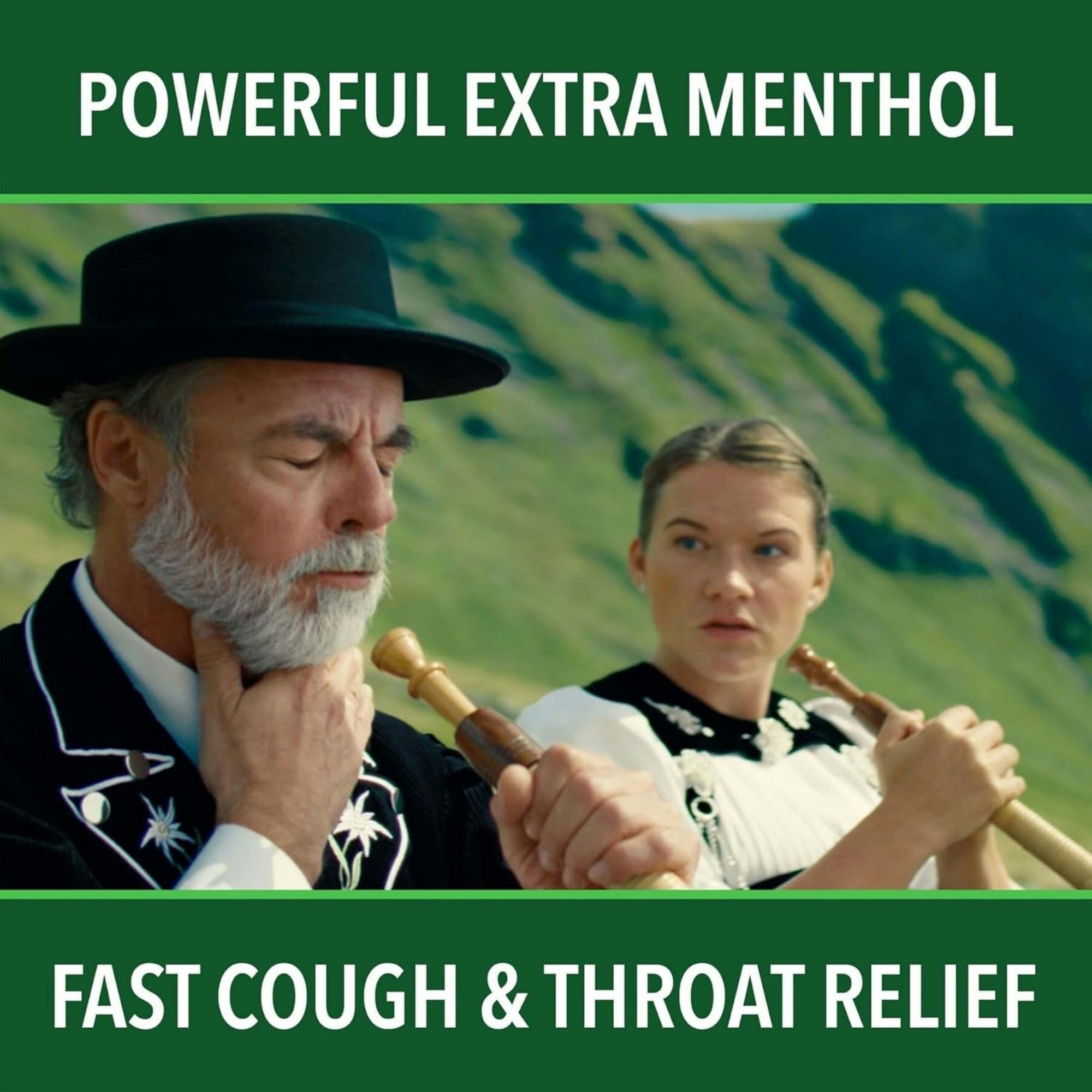 Ricola Max Throat Care Cough Drops Made with Swim Alpine Herbs