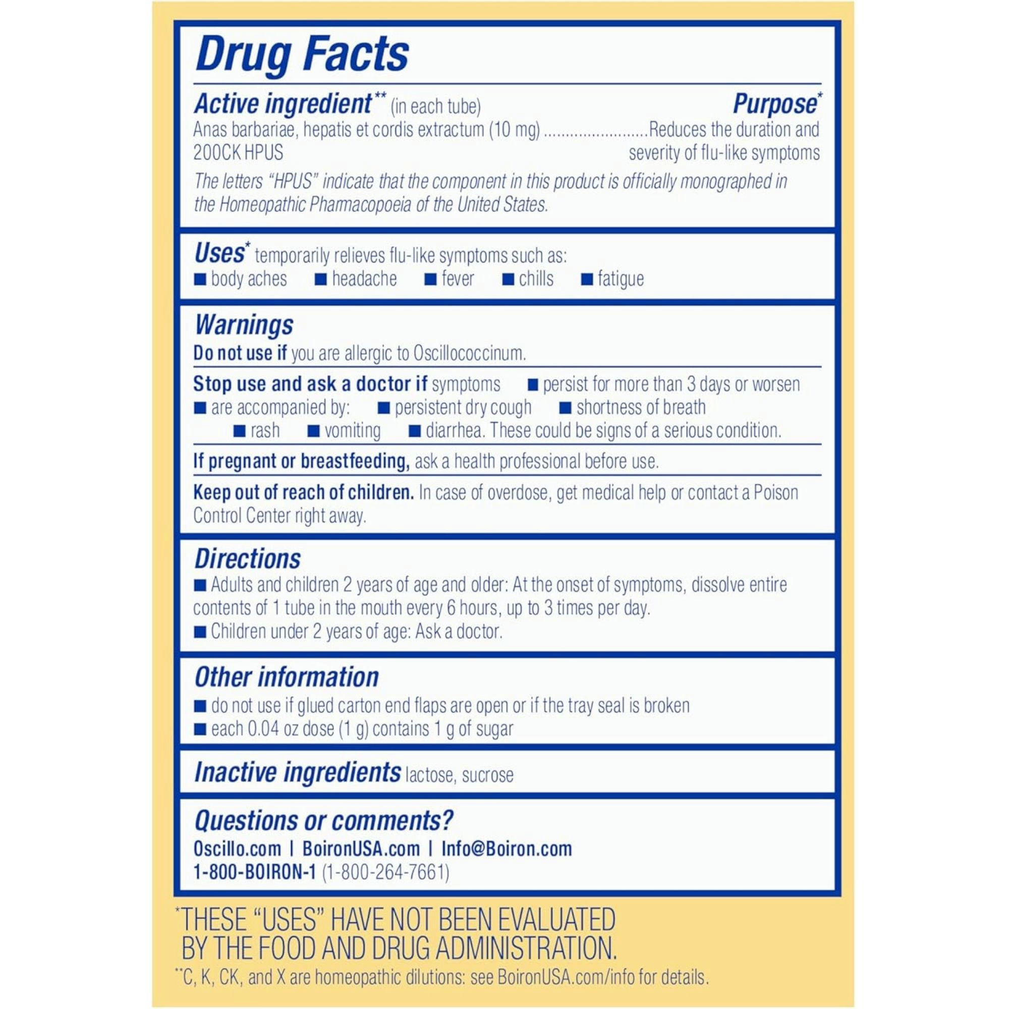 Oscillococcinum Homeopathic Medicine for Flu-Like Symptom Relief