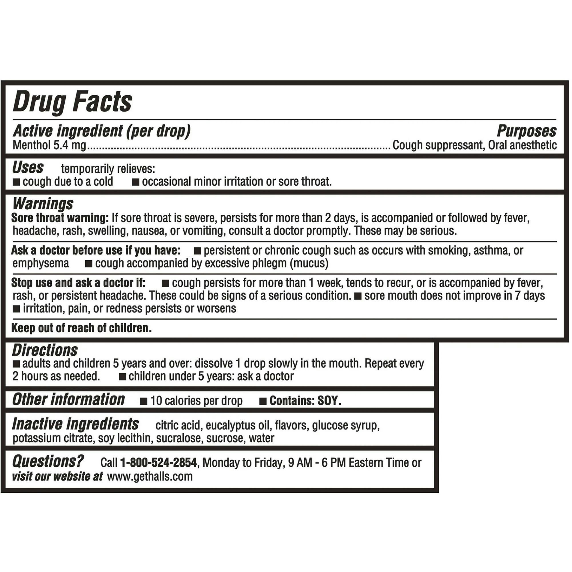 HALLS Cough and Throat Relief Cough Drops