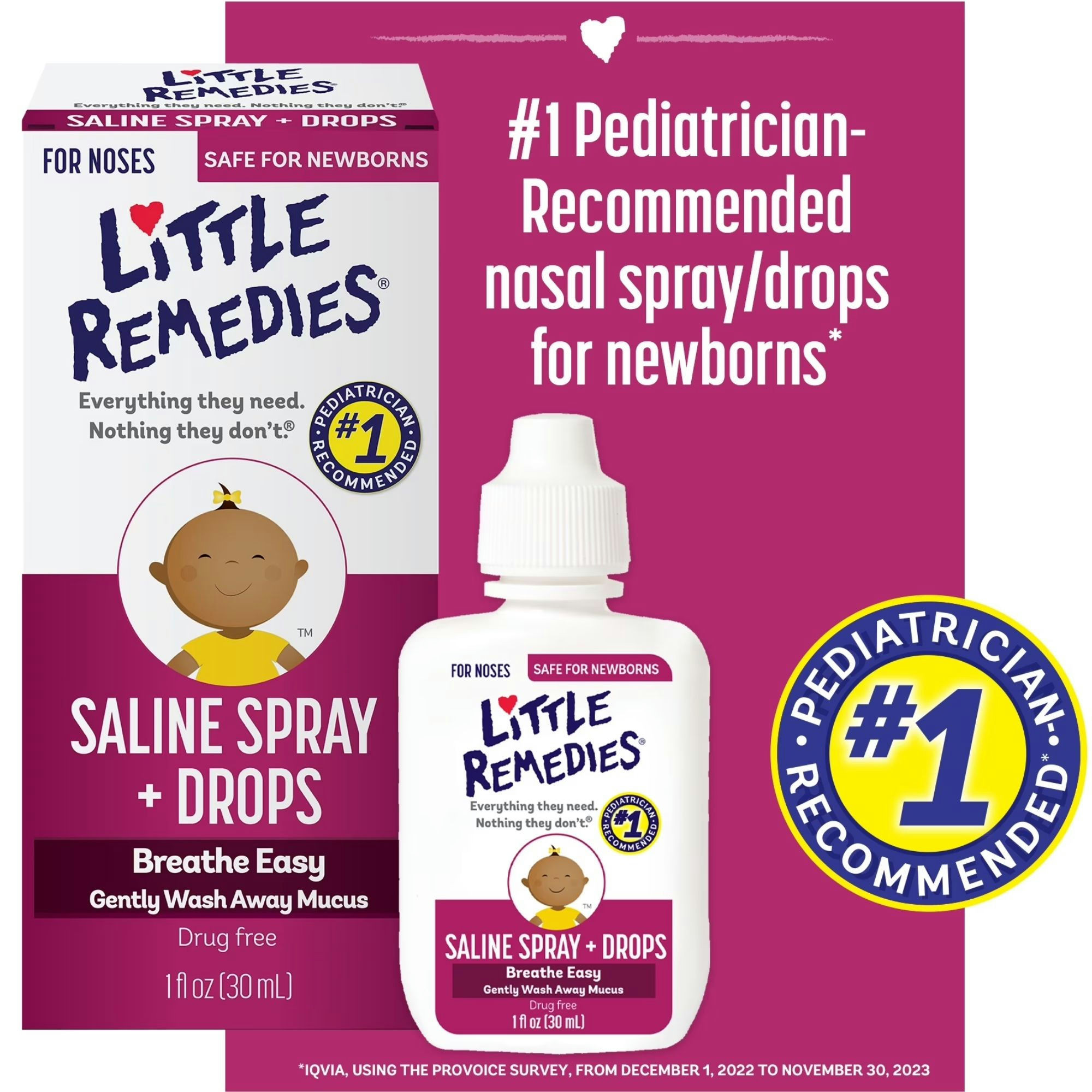 Little Remedies Saline Spray Plus Drops