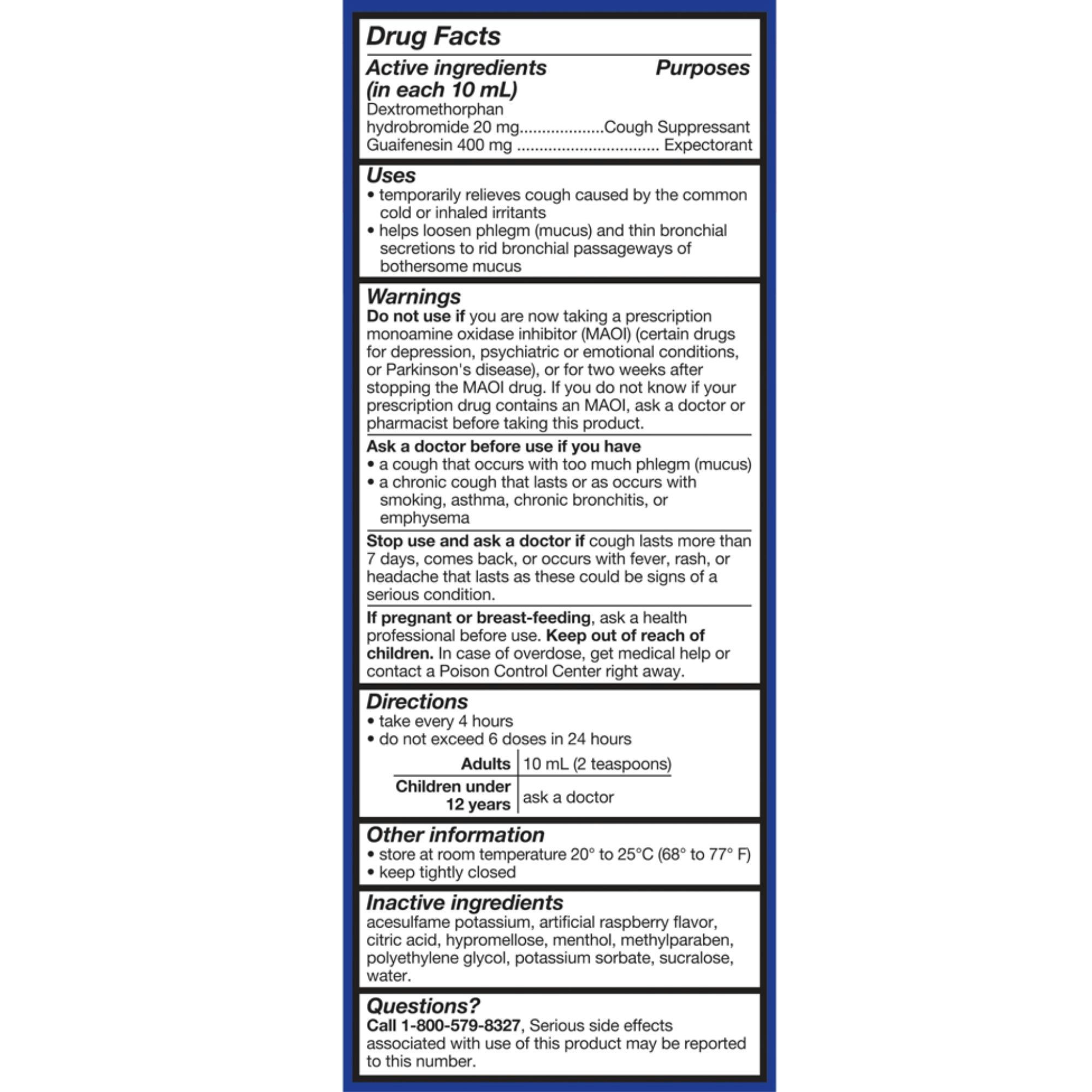 Diabetic Tussin DM Maximum Strength Cough & Chest Congestion Relief Liquid