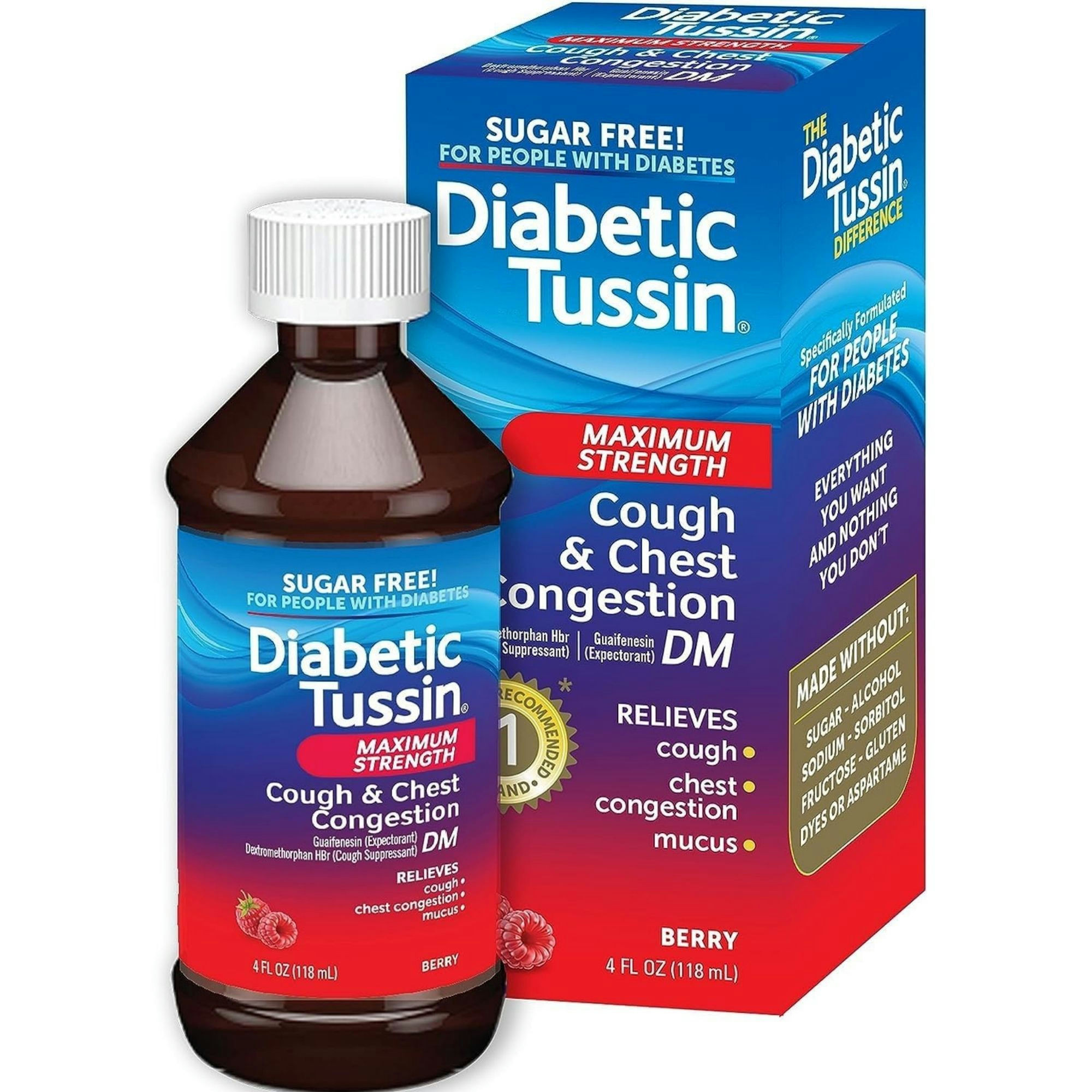 Diabetic Tussin DM Maximum Strength Cough & Chest Congestion Relief Liquid