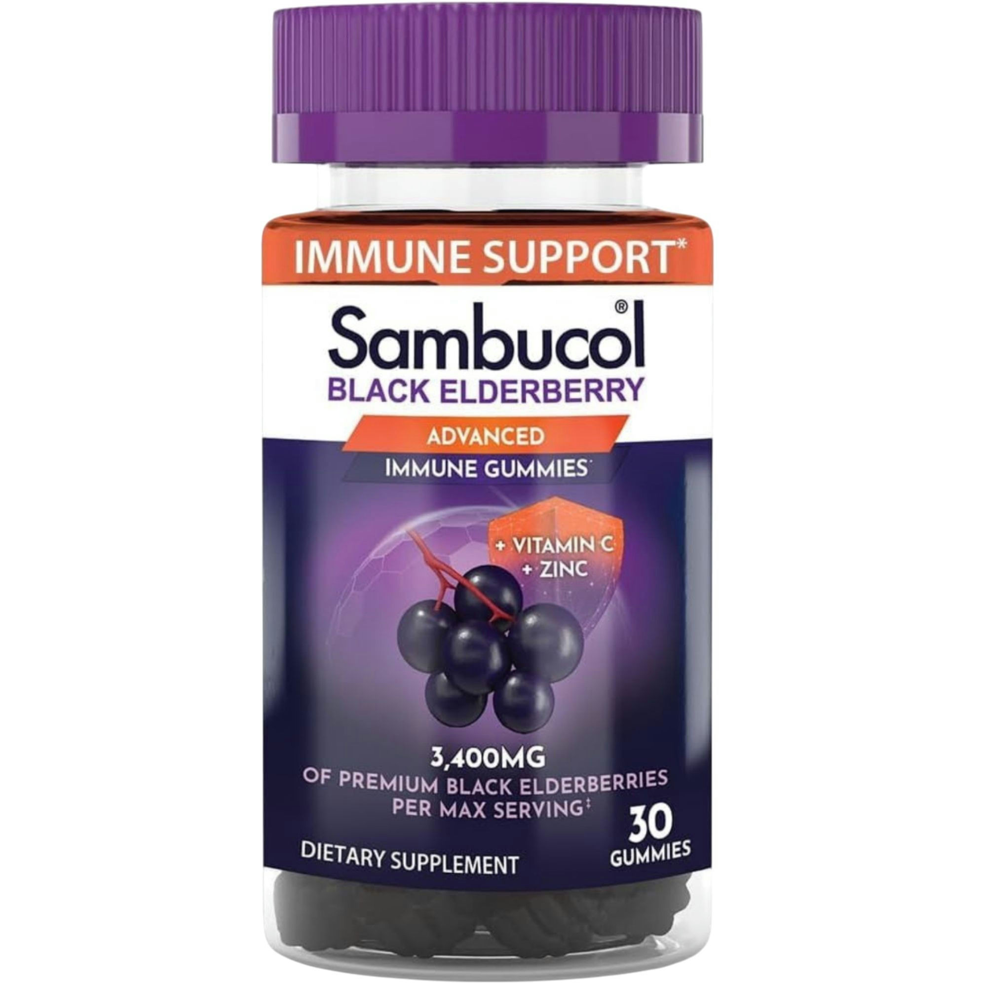 Sambucol Advanced Immune Black Elderberry Gummies Dietary Supplement