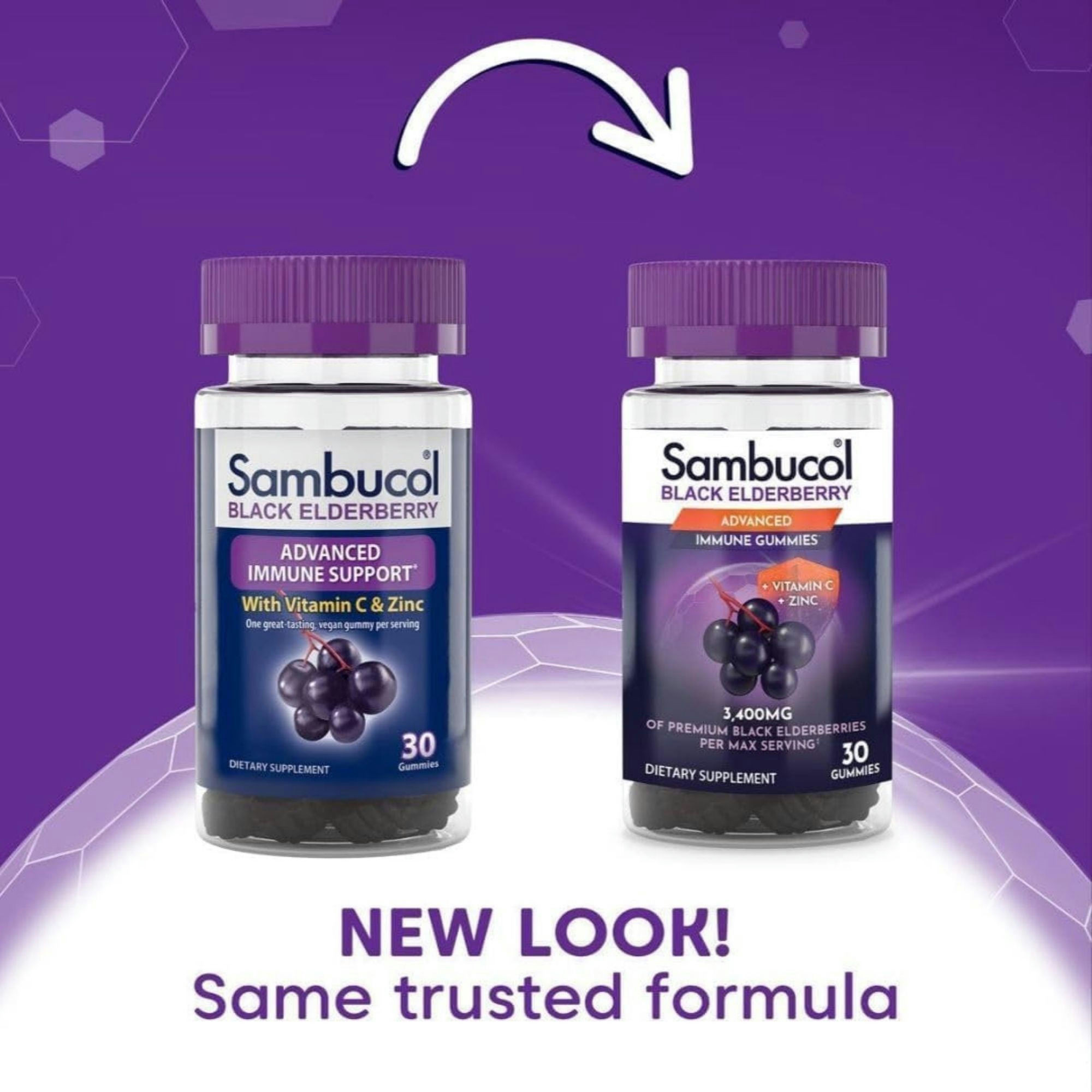 Sambucol Advanced Immune Black Elderberry Gummies Dietary Supplement