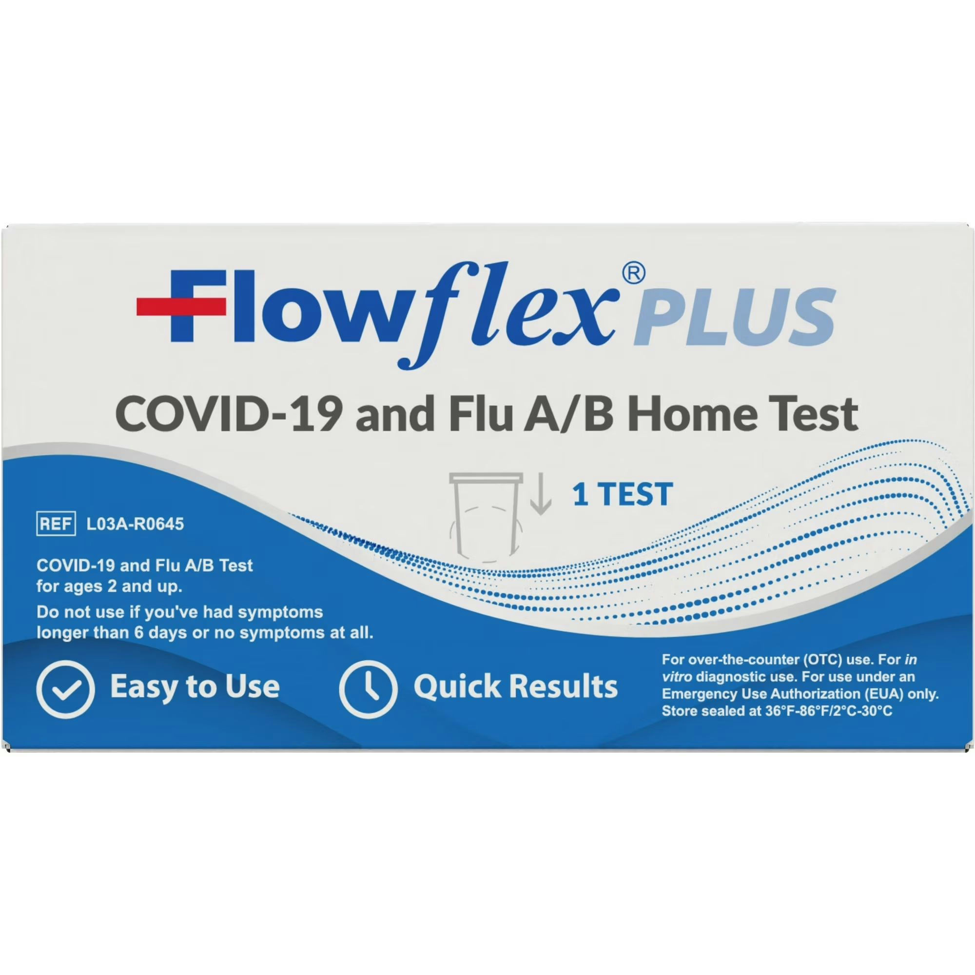 Flowflex Plus COVID-19 and Flu A/B Home Test