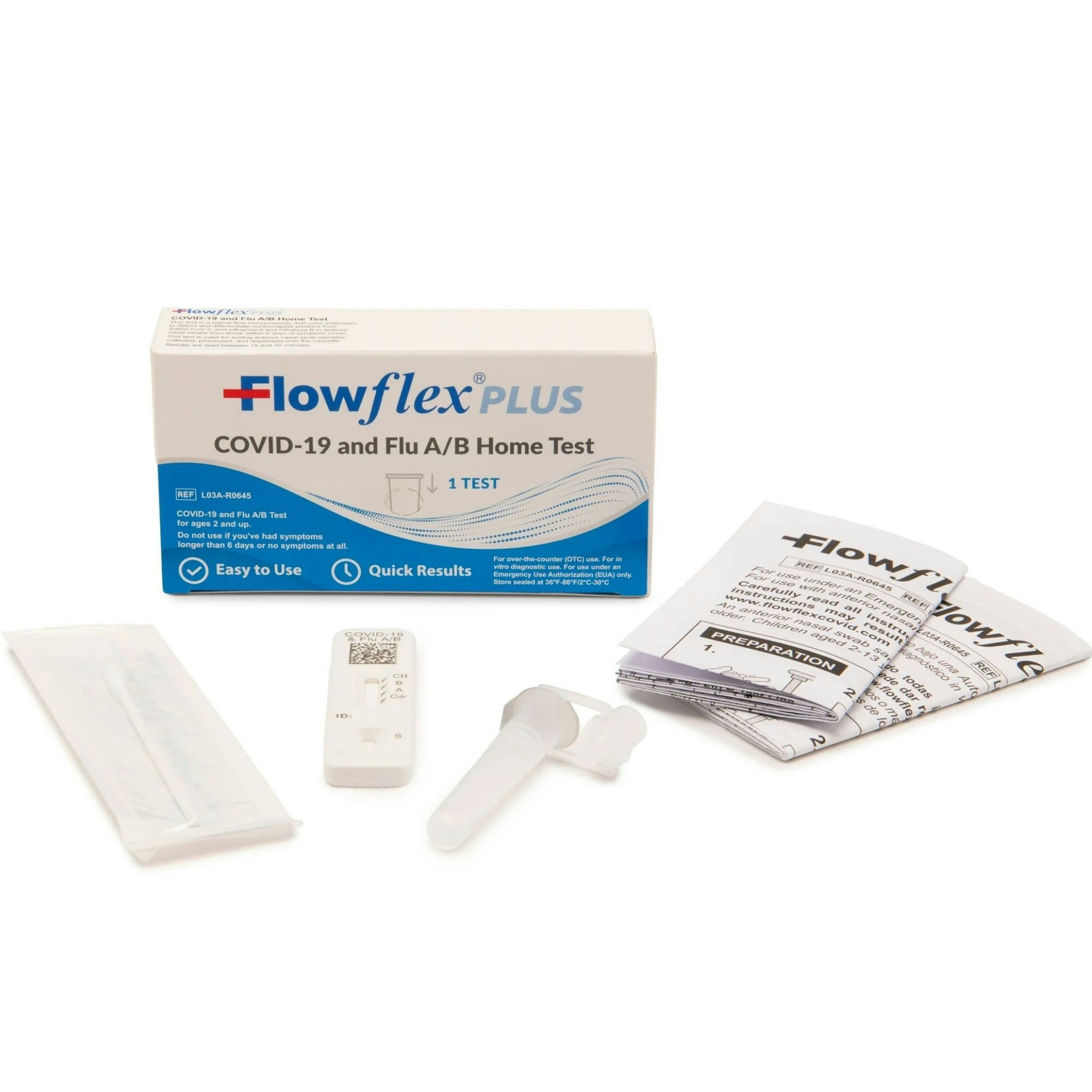 Flowflex Plus COVID-19 and Flu A/B Home Test
