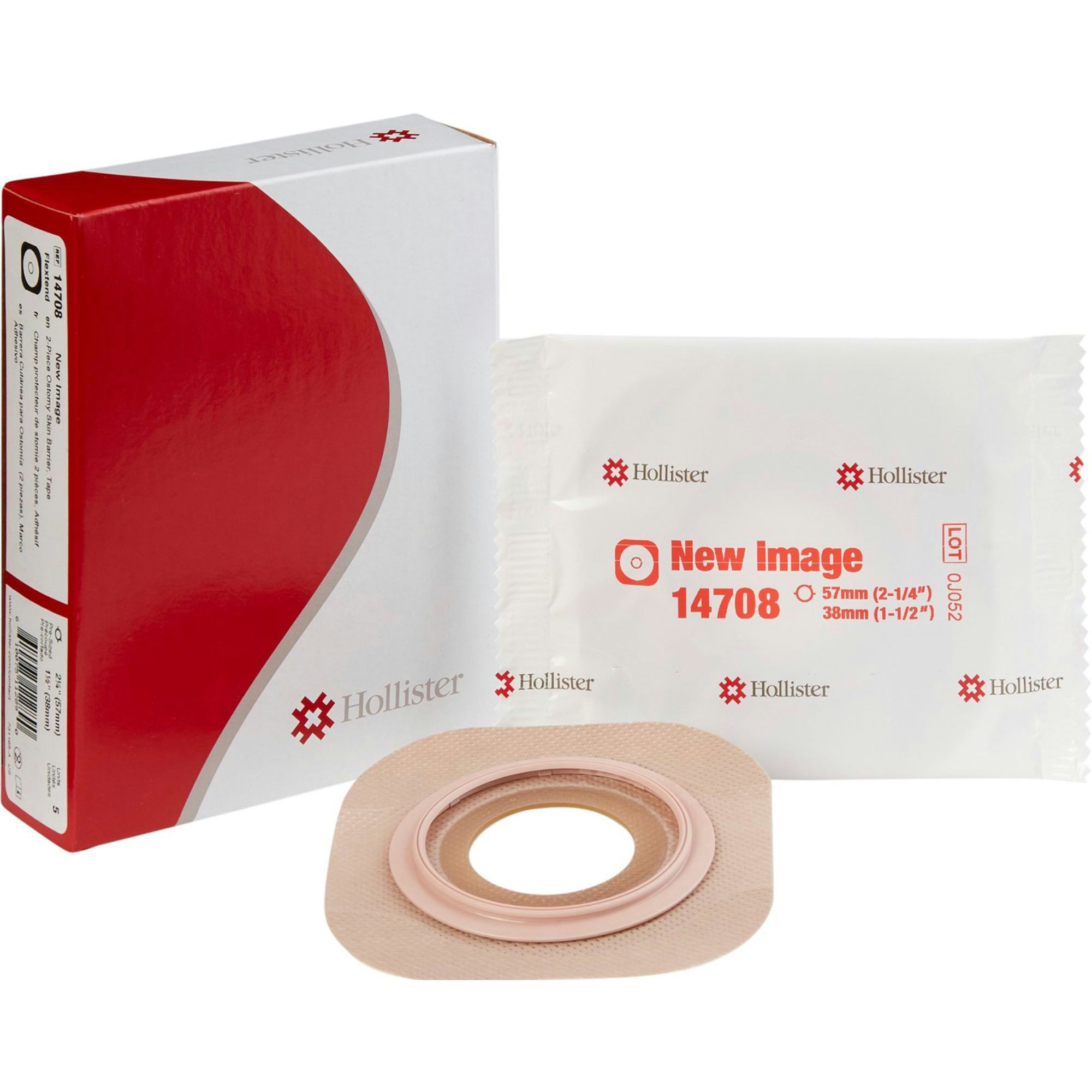 Hollister New Image Flextend Flat Skin Barrier with Tape Border, Pre-Sized