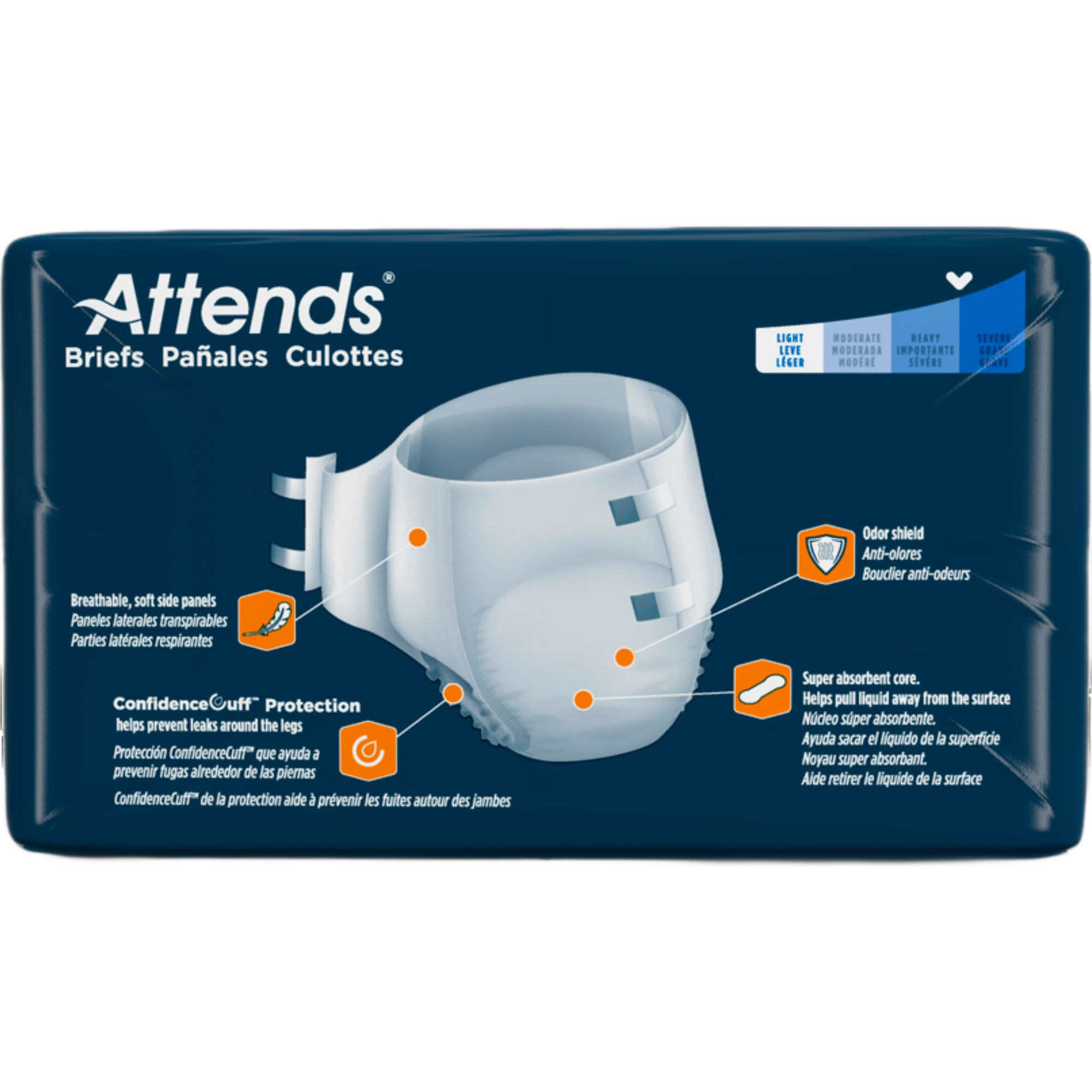 Attends Breathable Youth Diapers with Tabs, Severe