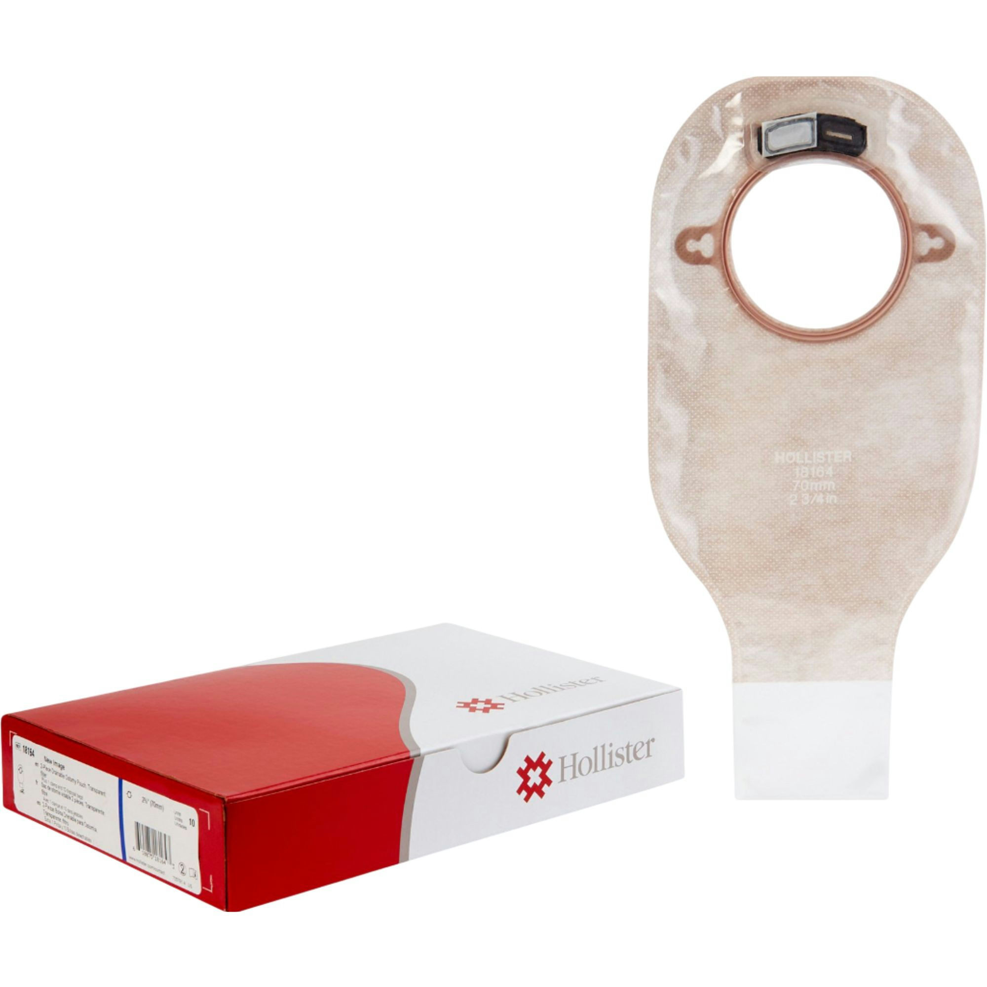 Hollister New Image Two-Piece Drainable Ostomy Pouch With Filter, Clamp Closure