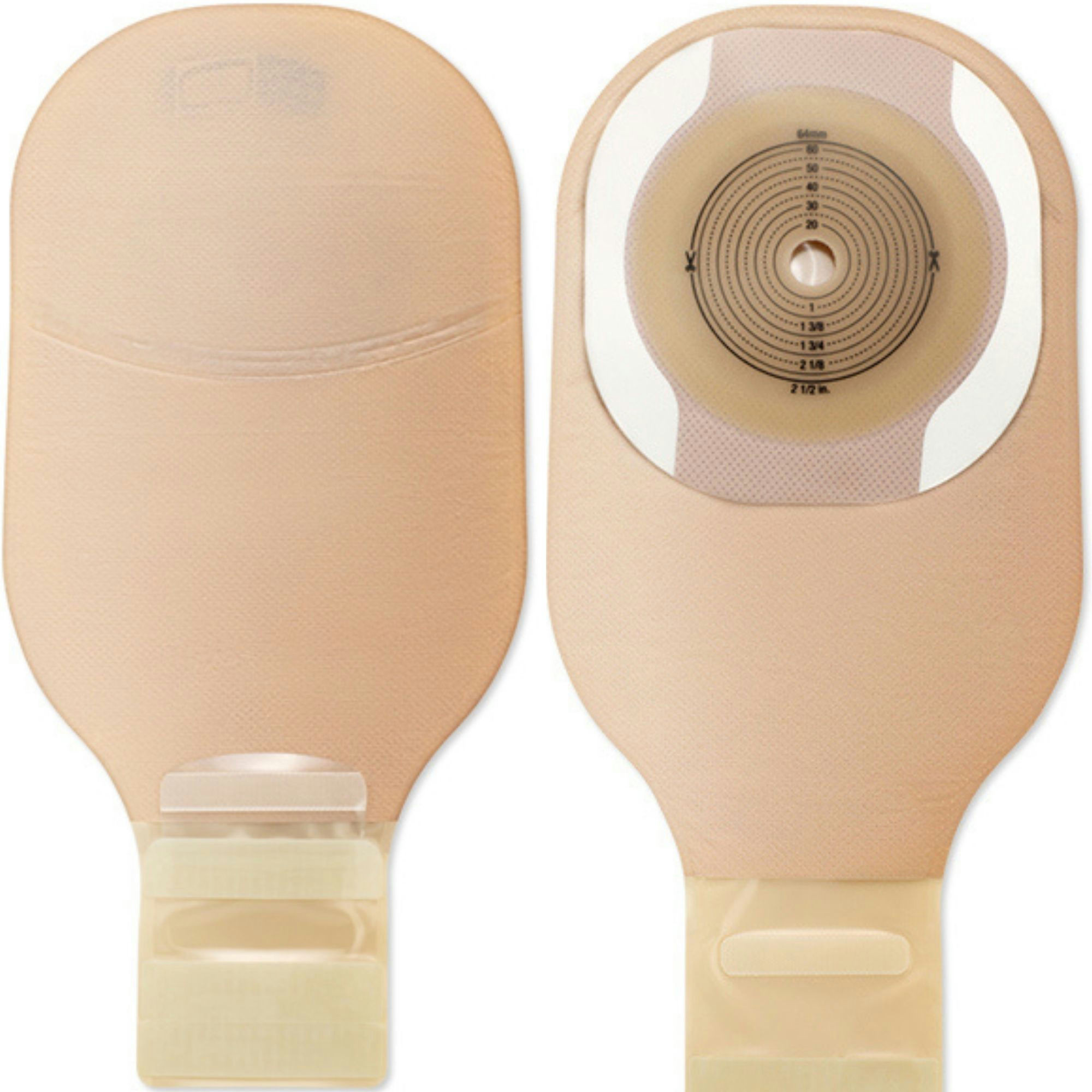 Hollister Premier Flat CeraPlus One Piece Drainable Ostomy Pouch with Filter, Trim-to-Fit