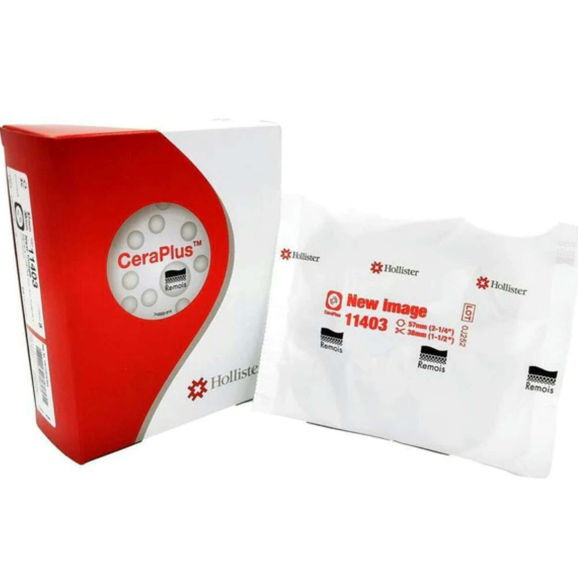 Hollister New Image Convex CeraPlus Skin Barrier with Tape Border, Trim-to-Fit