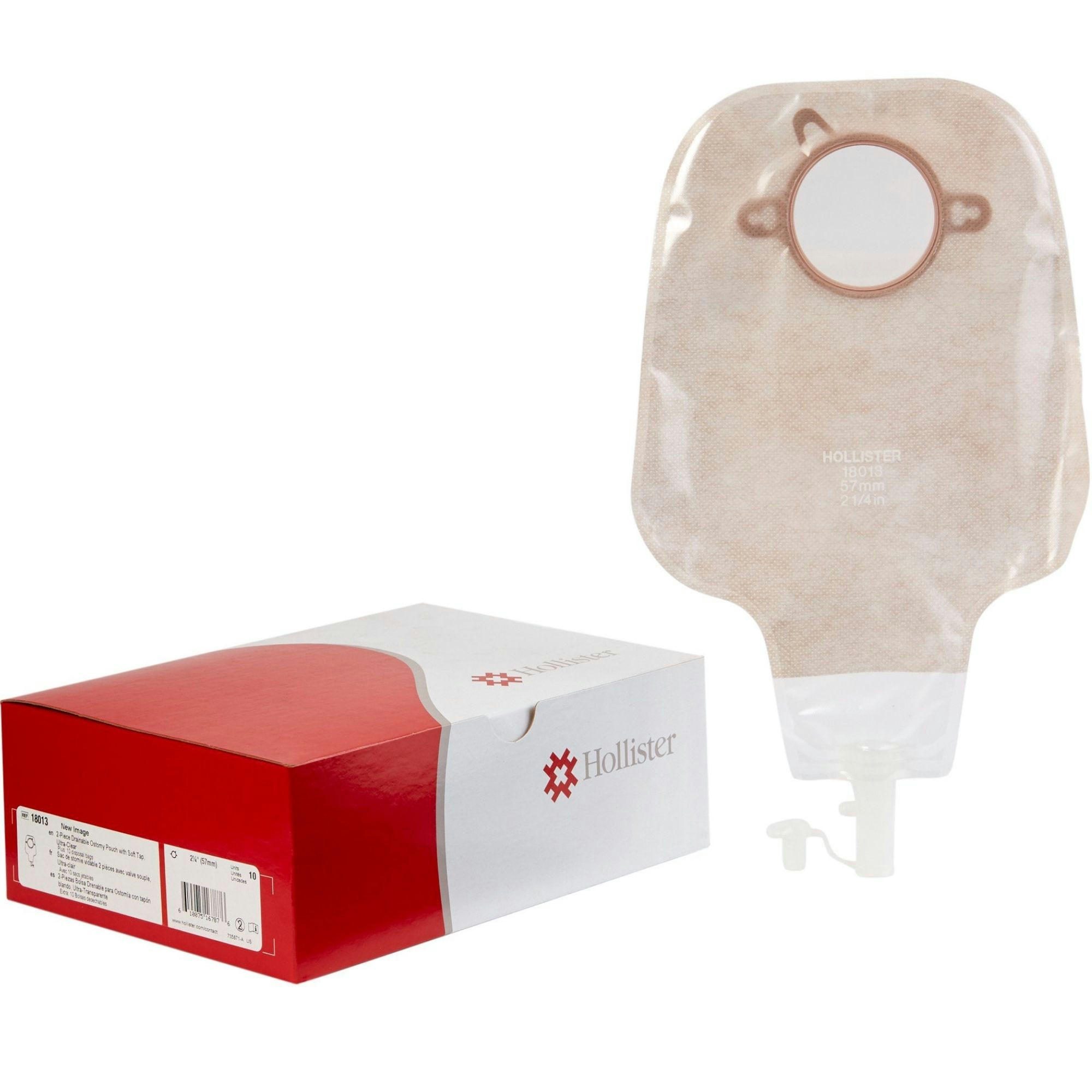 Hollister New Image Two Piece High Output Drainable Ostomy Pouch with Soft Tap