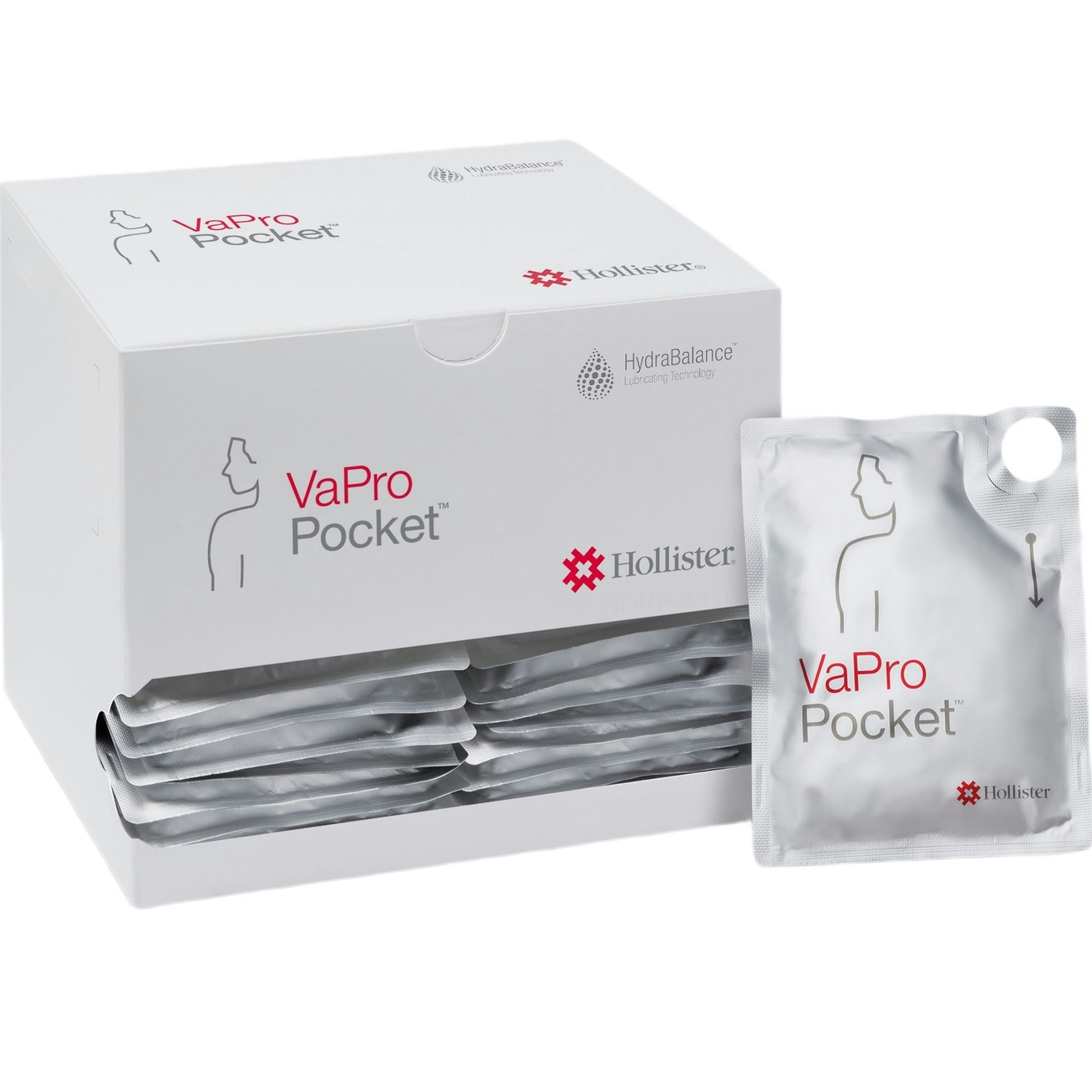 VaPro Pocket No Touch Intermittent Catheter, Straight Tip