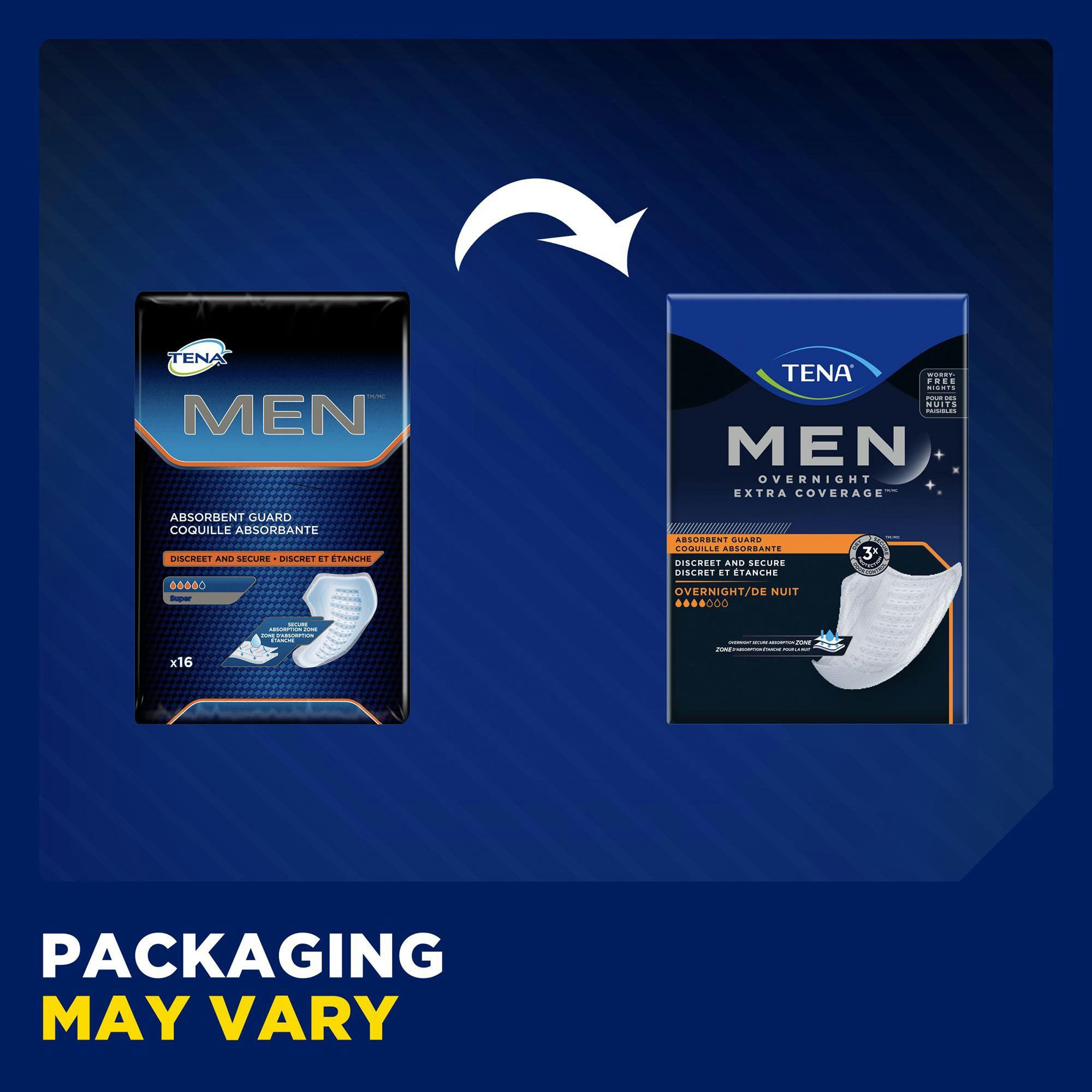 TENA Men Overnight Extra Coverage Guards