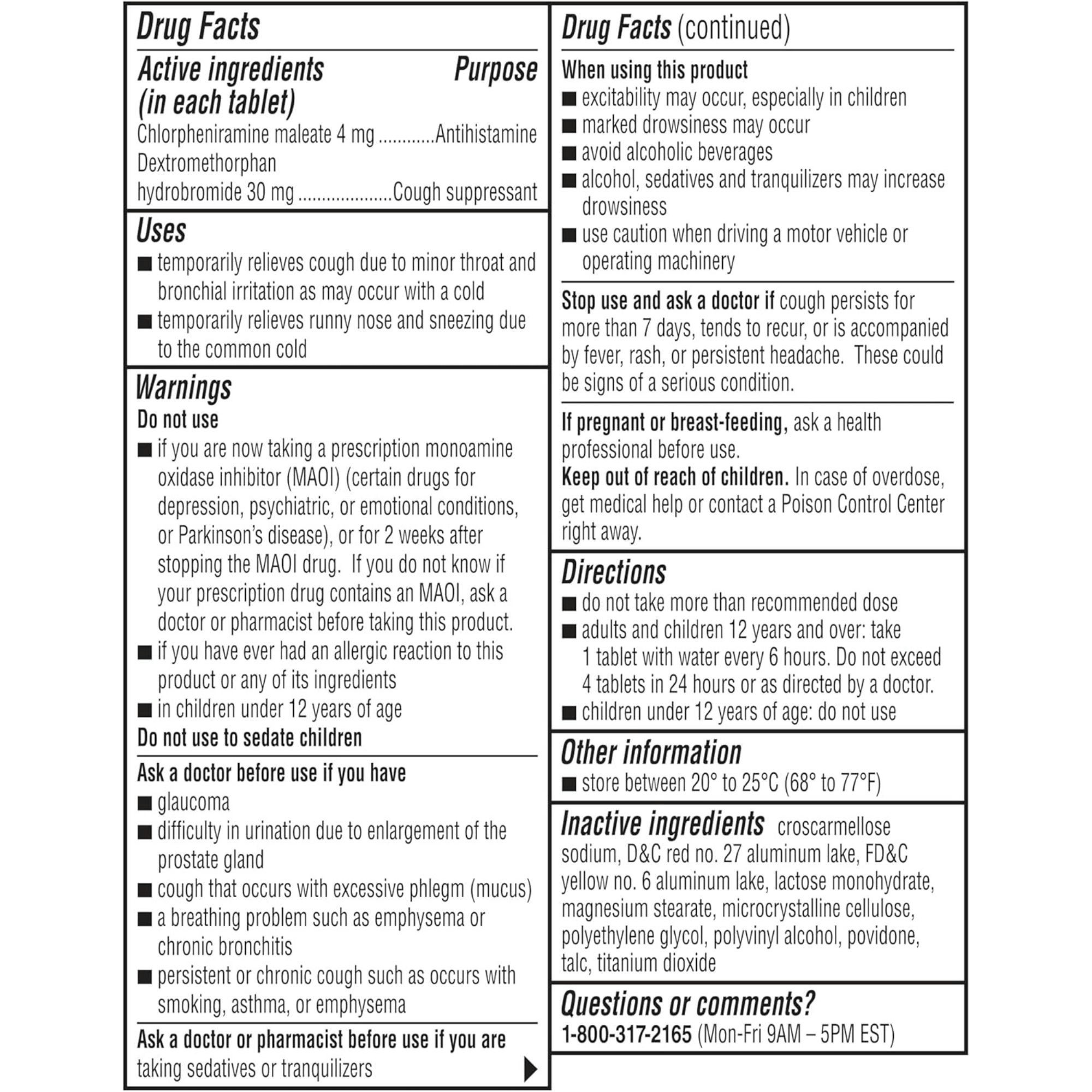 Coricidin HBP Decongestant-Free Cough & Cold Relief, Tablets