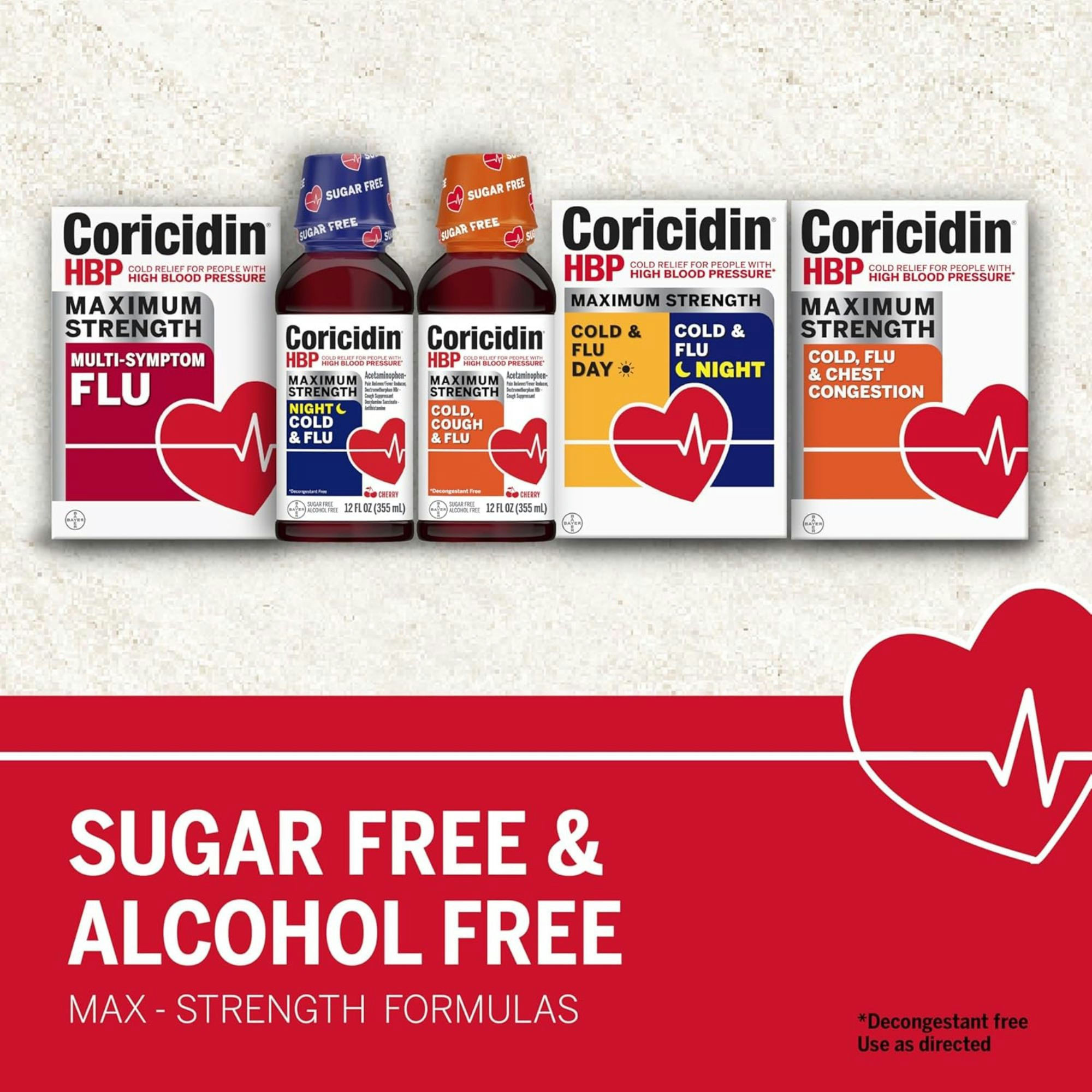 Coricidin HBP Decongestant-Free Cough & Cold Relief, Tablets