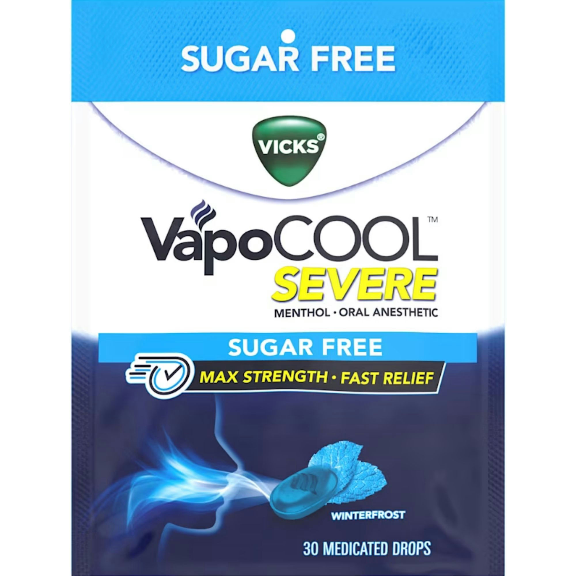 Vicks VapoCool Sugar-Free Severe Max Strength Medicated Drops