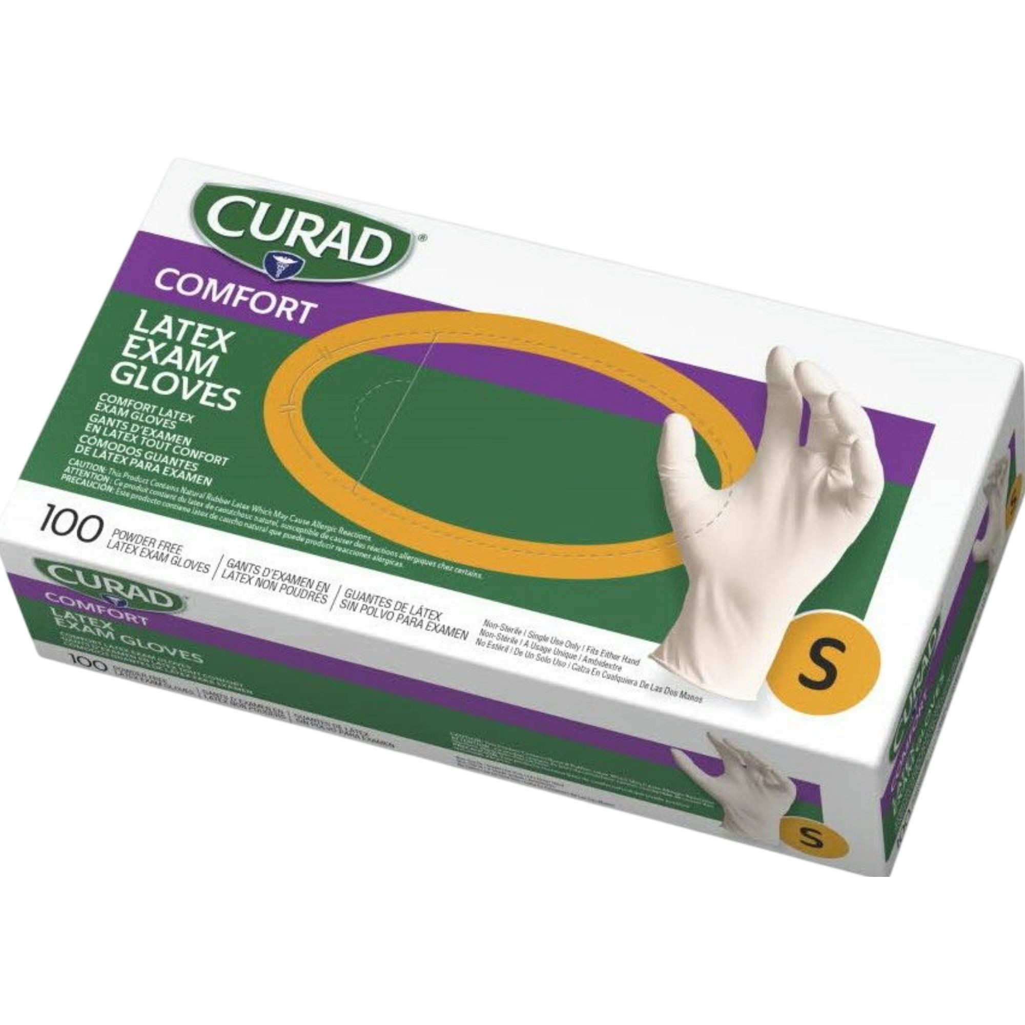 CURAD Powder-Free Textured Latex Exam Gloves
