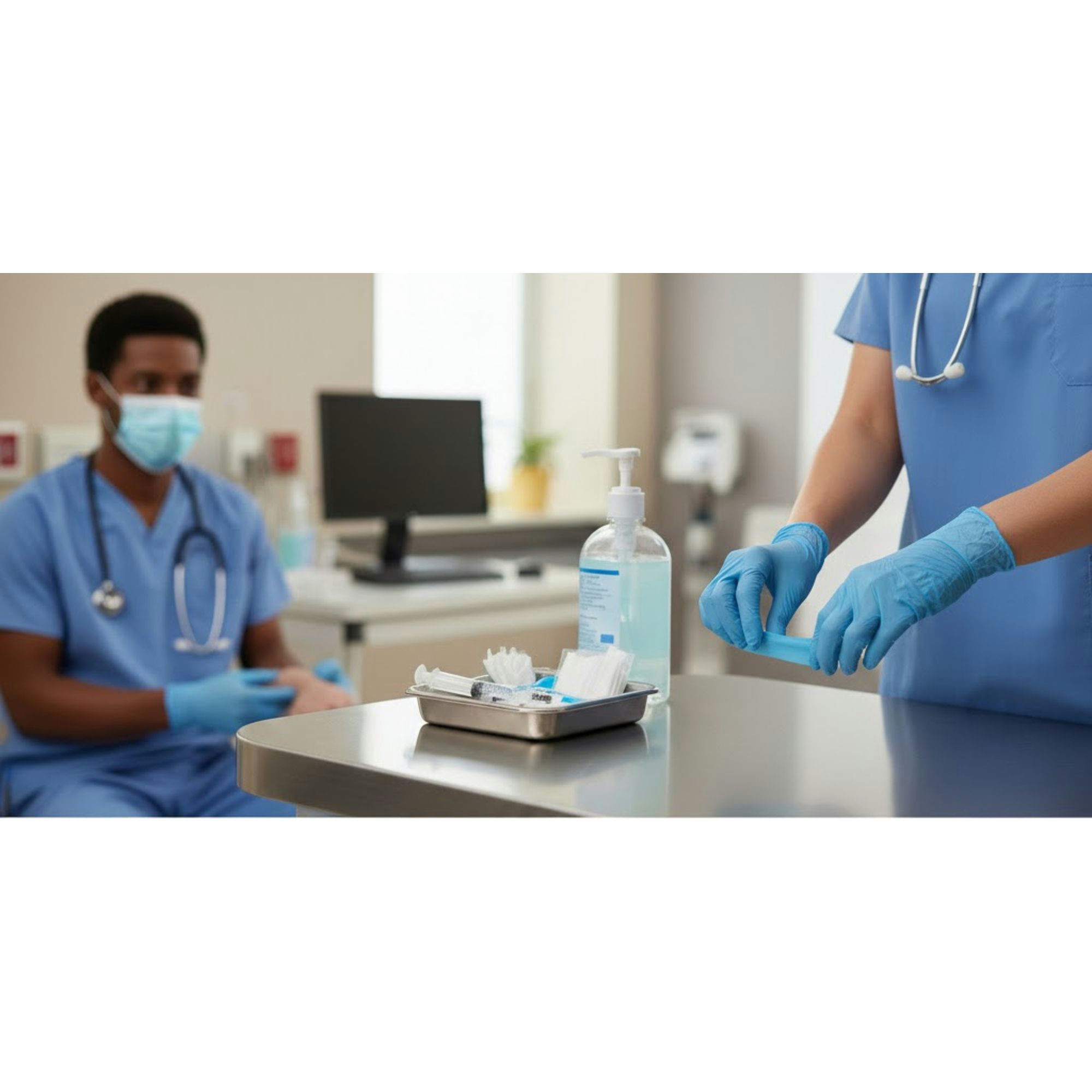 Medline Non-Sterile Powder-free Nitrile Exam Gloves