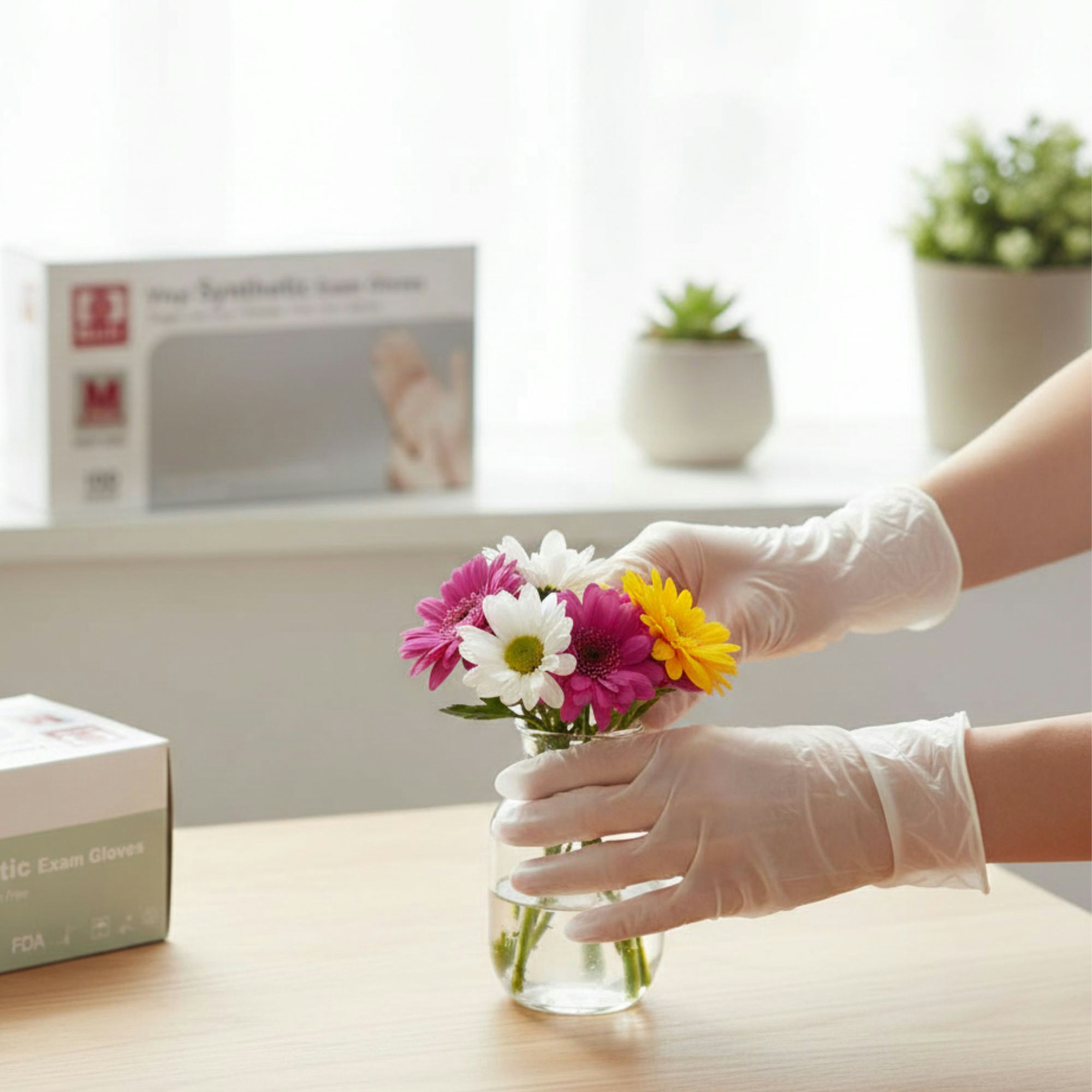 Intco Vinyl Synthetic Powder-Free Exam Gloves