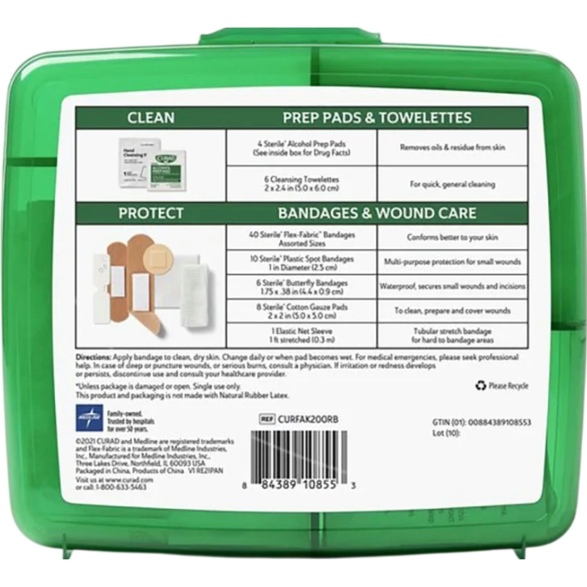 Curad 75-Piece Compact Portable First Aid Kit