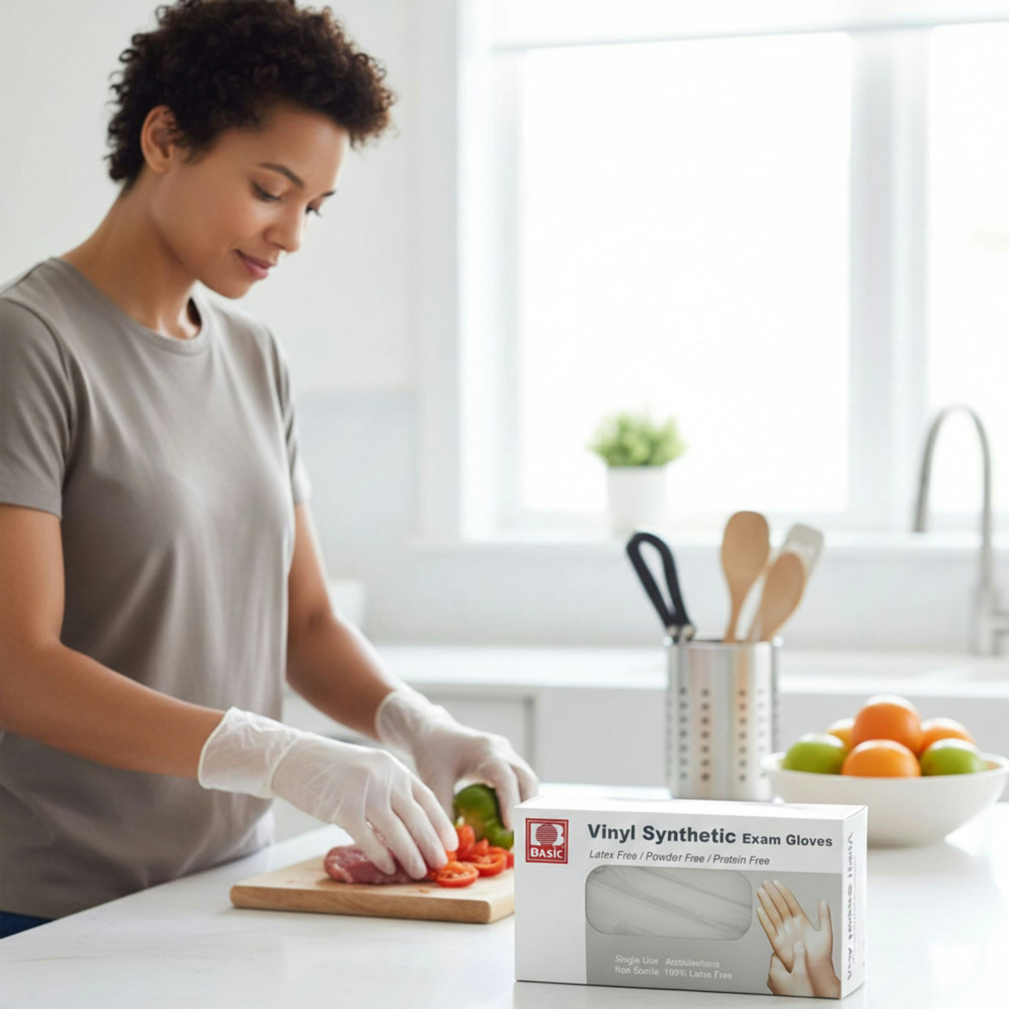 Synguard Vinyl Synthetic Powder-Free Exam Gloves