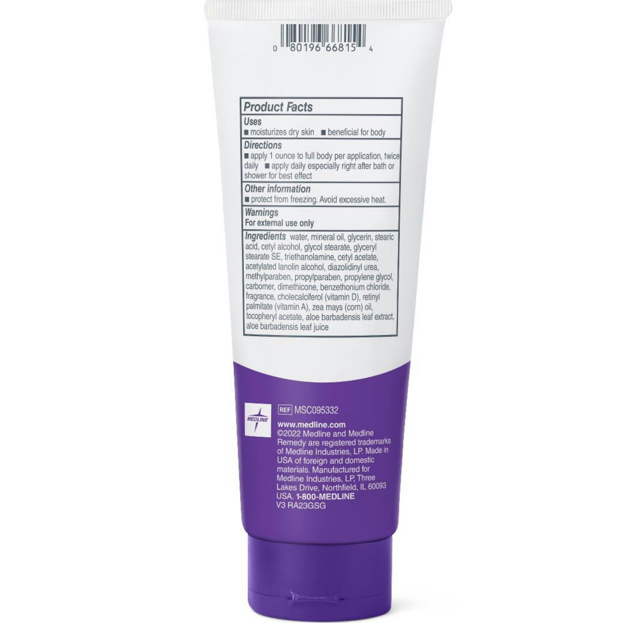 Medline Remedy Essentials Moisturize Skin Cream for Maintaining Moisture Balance
