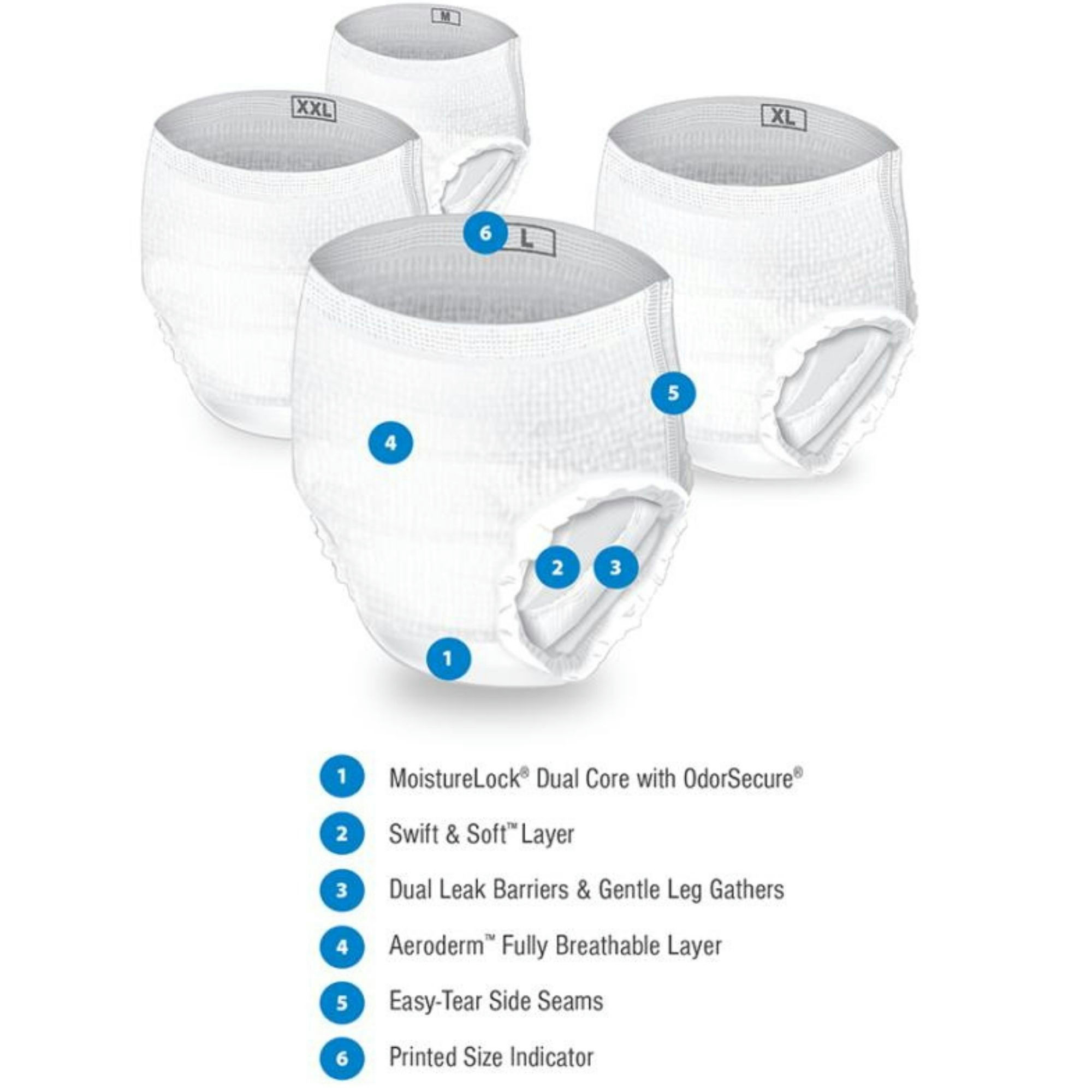 Presto Supreme Discreet Adult Pull-Up Incontinence Underwear for Men & Women