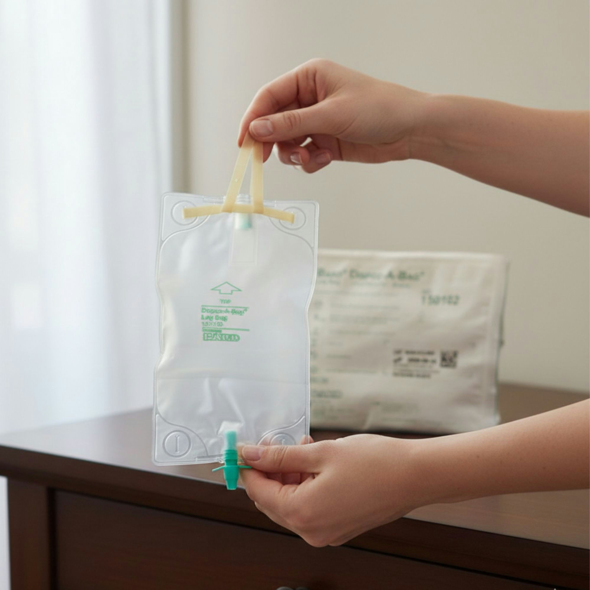 Bard Dispoz-A-Bag Leg Bag with Rubber Cap Valve