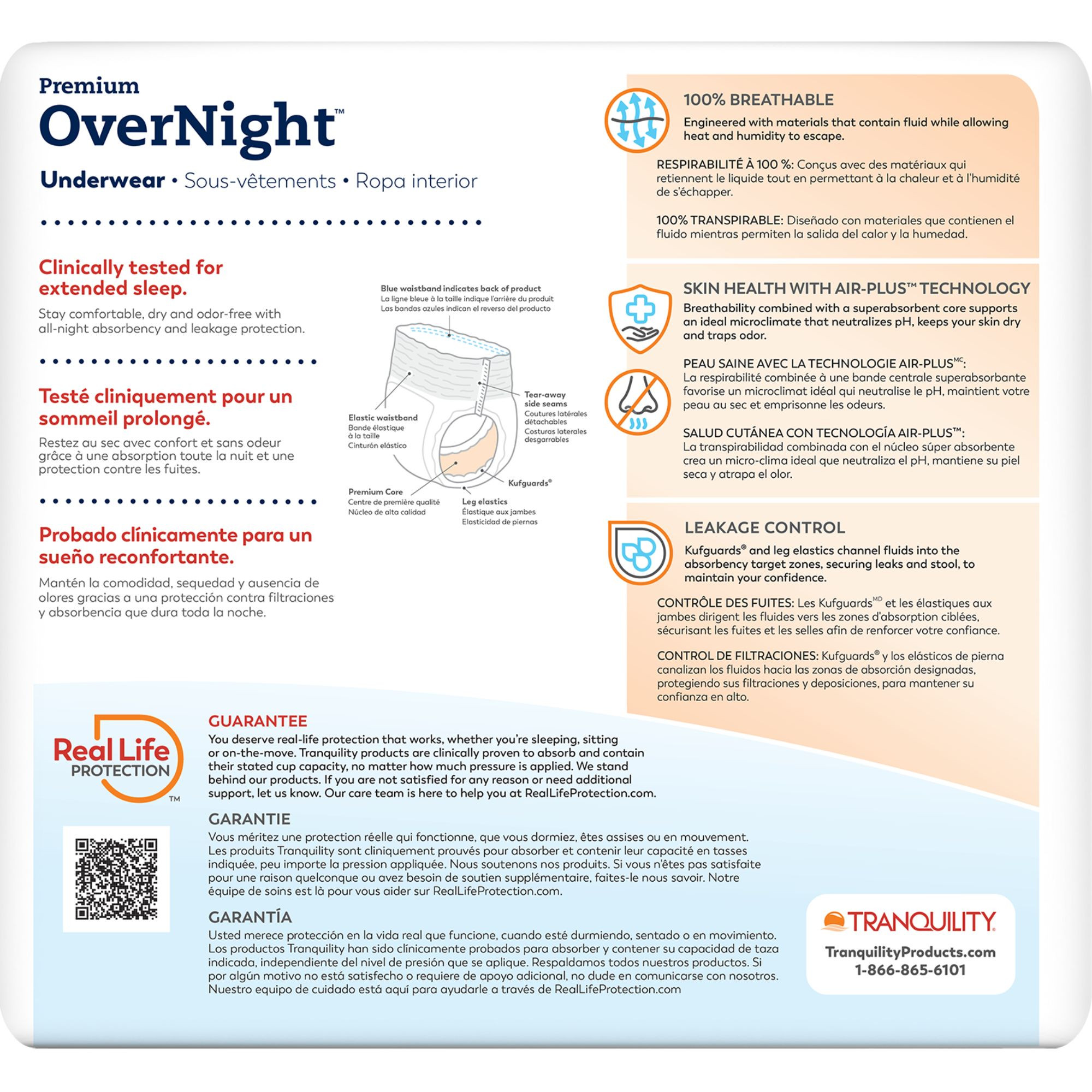 Tranquility Premium Overnight Disposable Absorbent Underwear