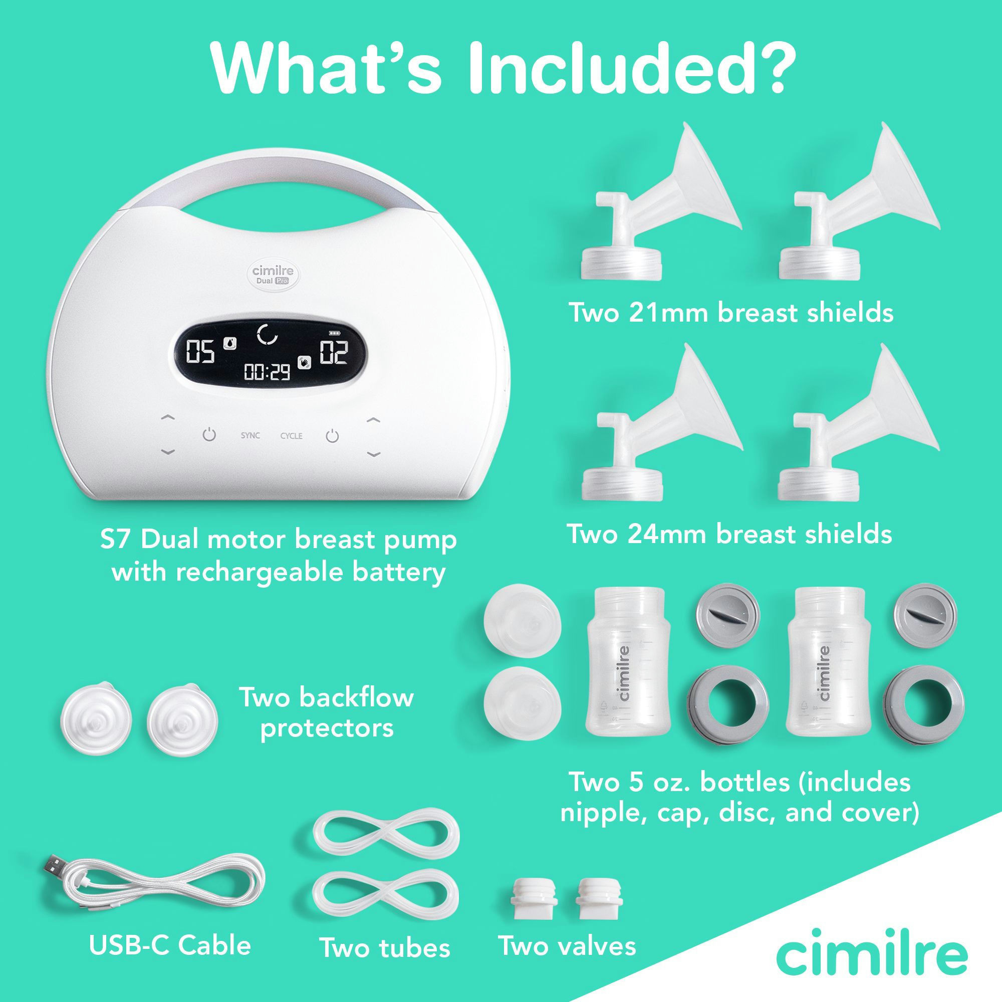 Cimilre S7 Dual Pro Rechargeable Breast Pump