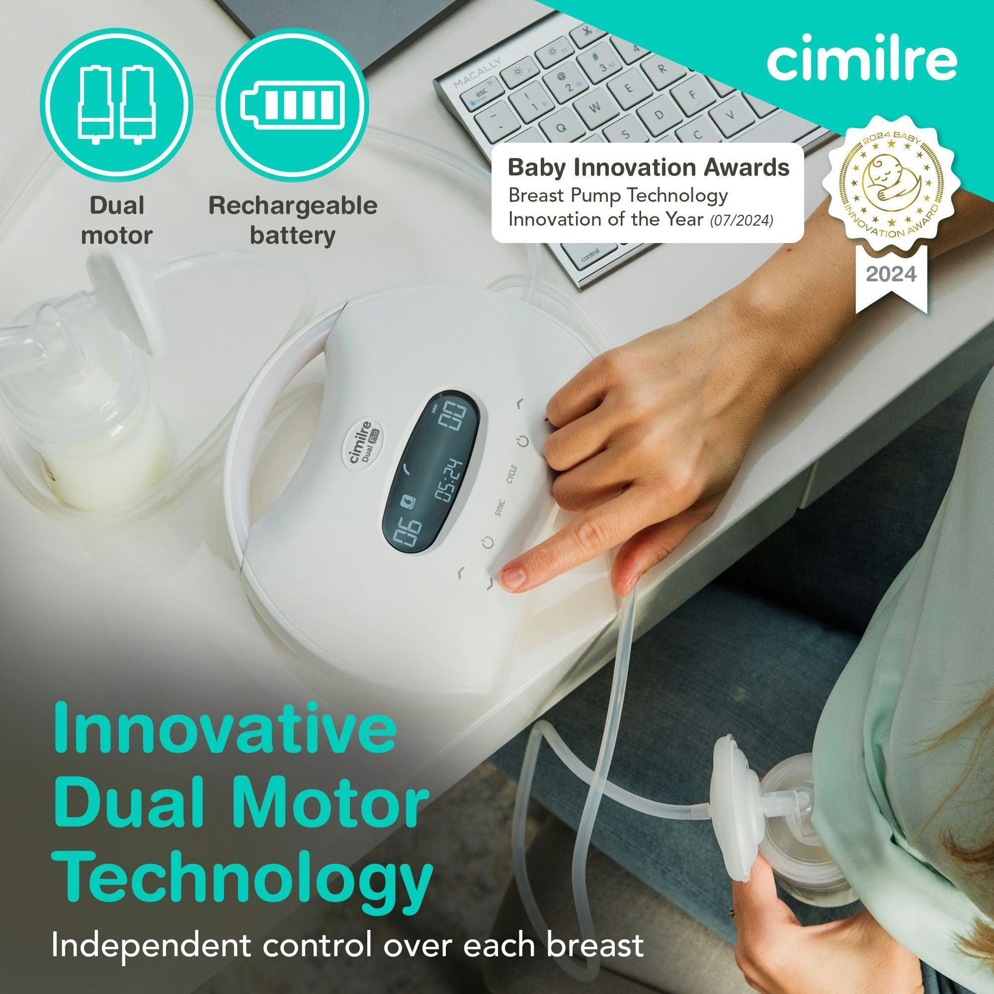 Cimilre S7 Dual Pro Rechargeable Breast Pump