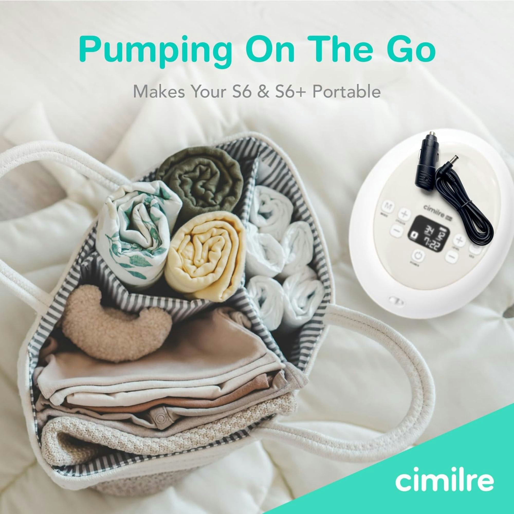 Cimilre S6 Series Breast Pump Car Charger Adapter