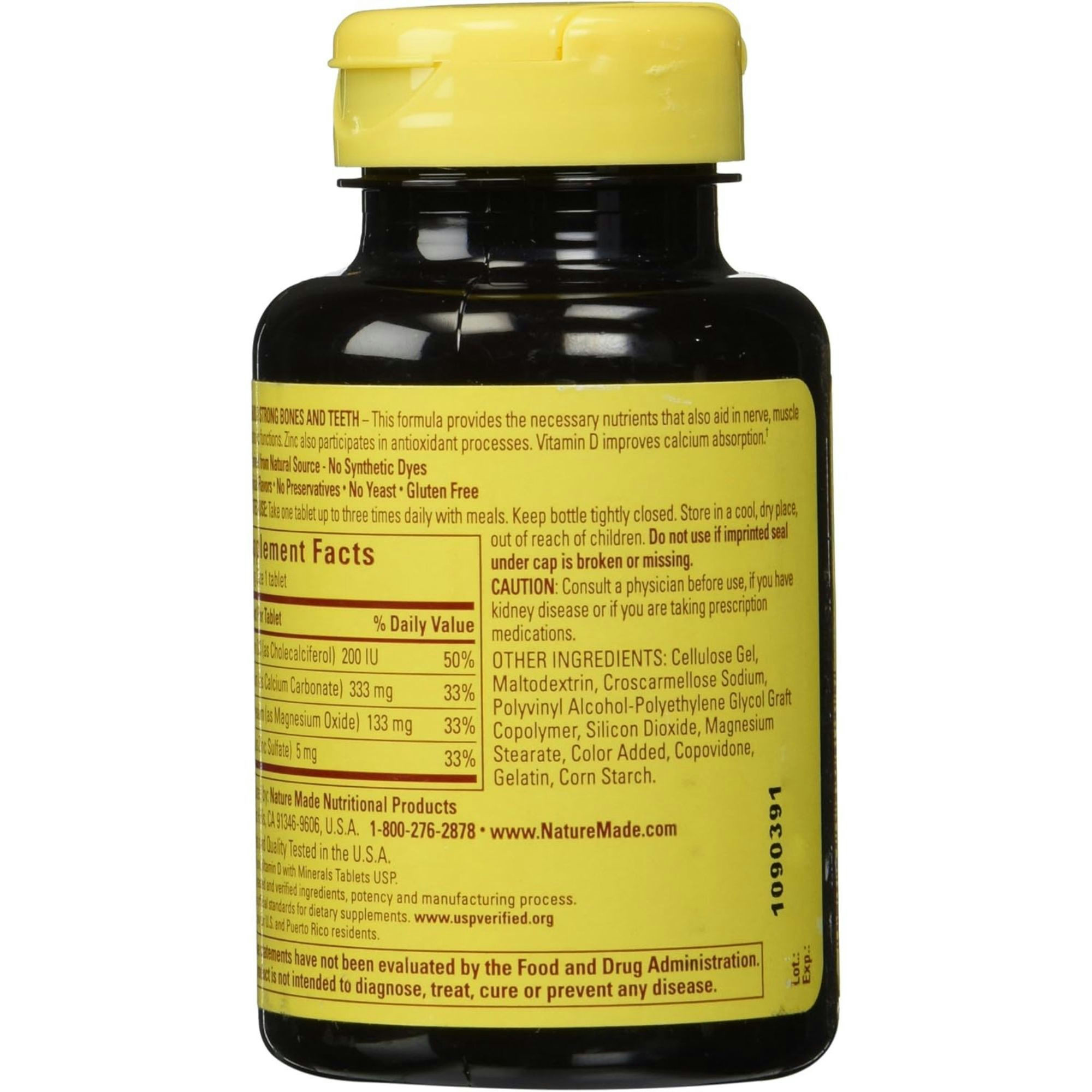 Nature Made Calcium, Magnesium & Zinc with Vitamin D Tablets