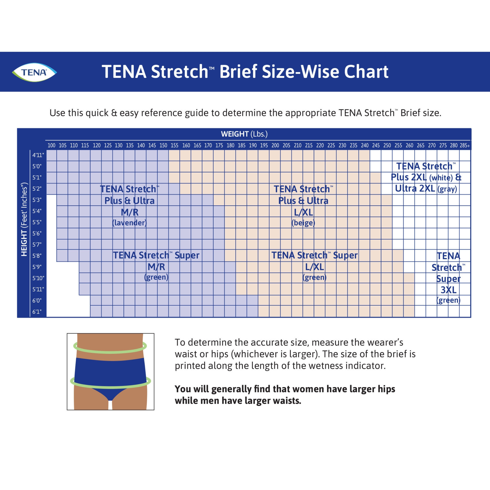 TENA Stretch Plus Incontinence Adult Briefs, Moderate Absorbency