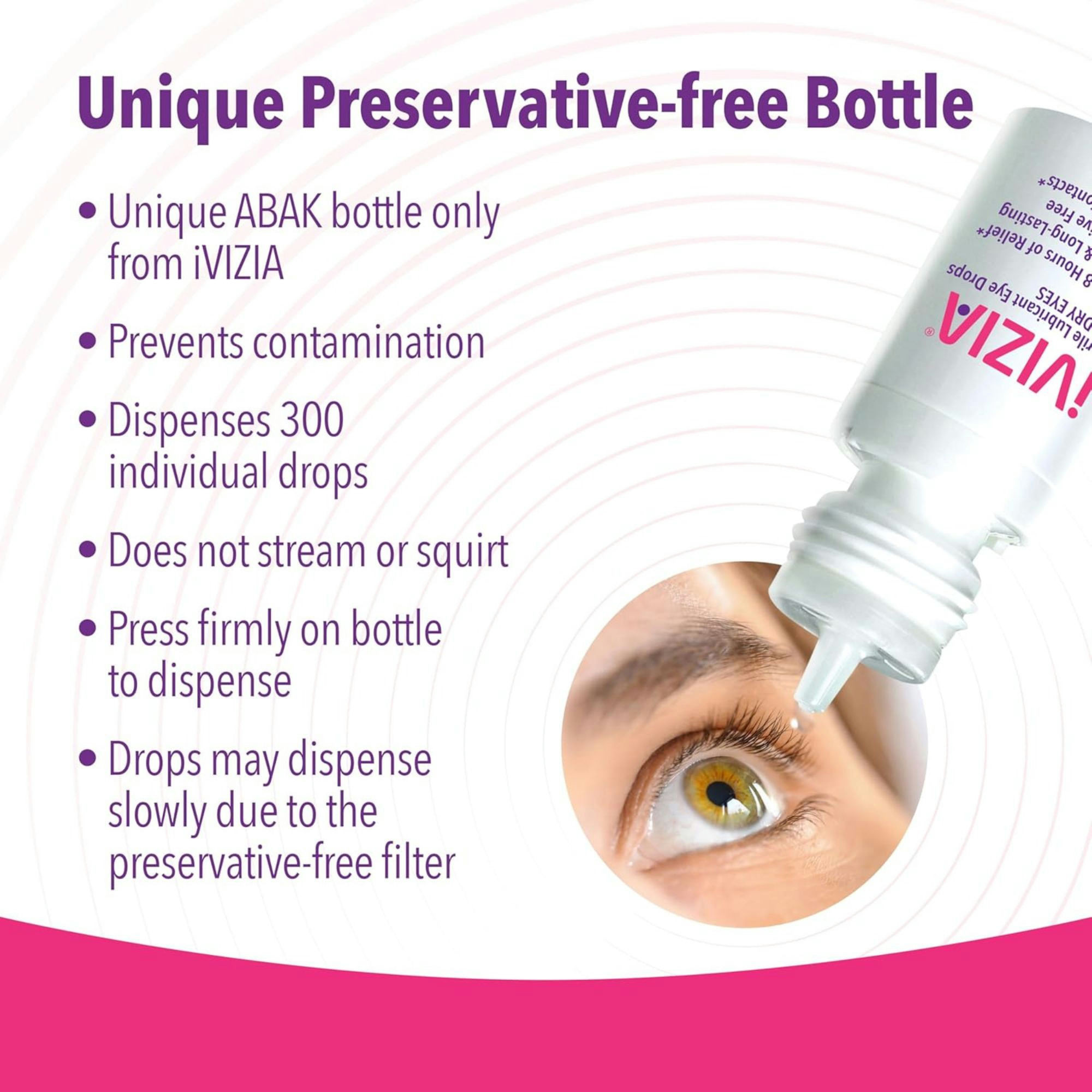iVIZIA Sterile Lubricant Eye Drops for Dry Eyes