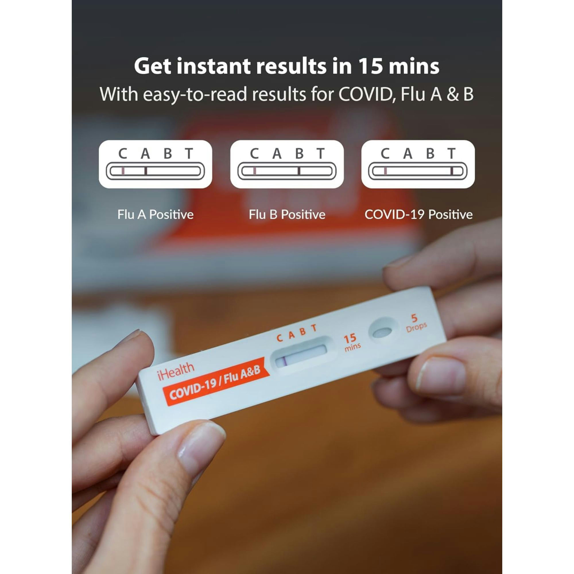 iHealth COVID-19/Flu A&B 3-in-1 Antigen Rapid Test