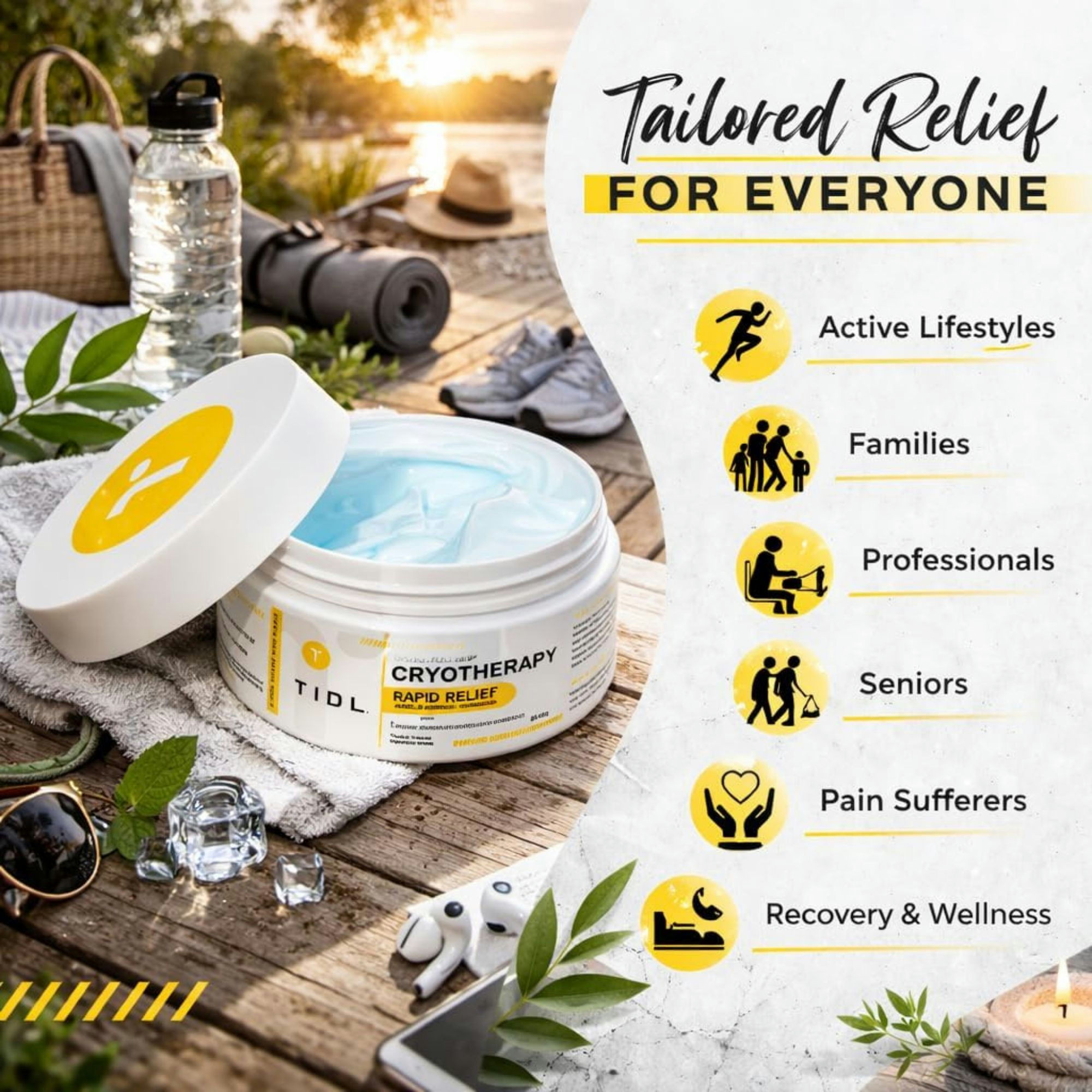 TIDL Cryotherapy Pain Relief Joint and Muscle Cream
